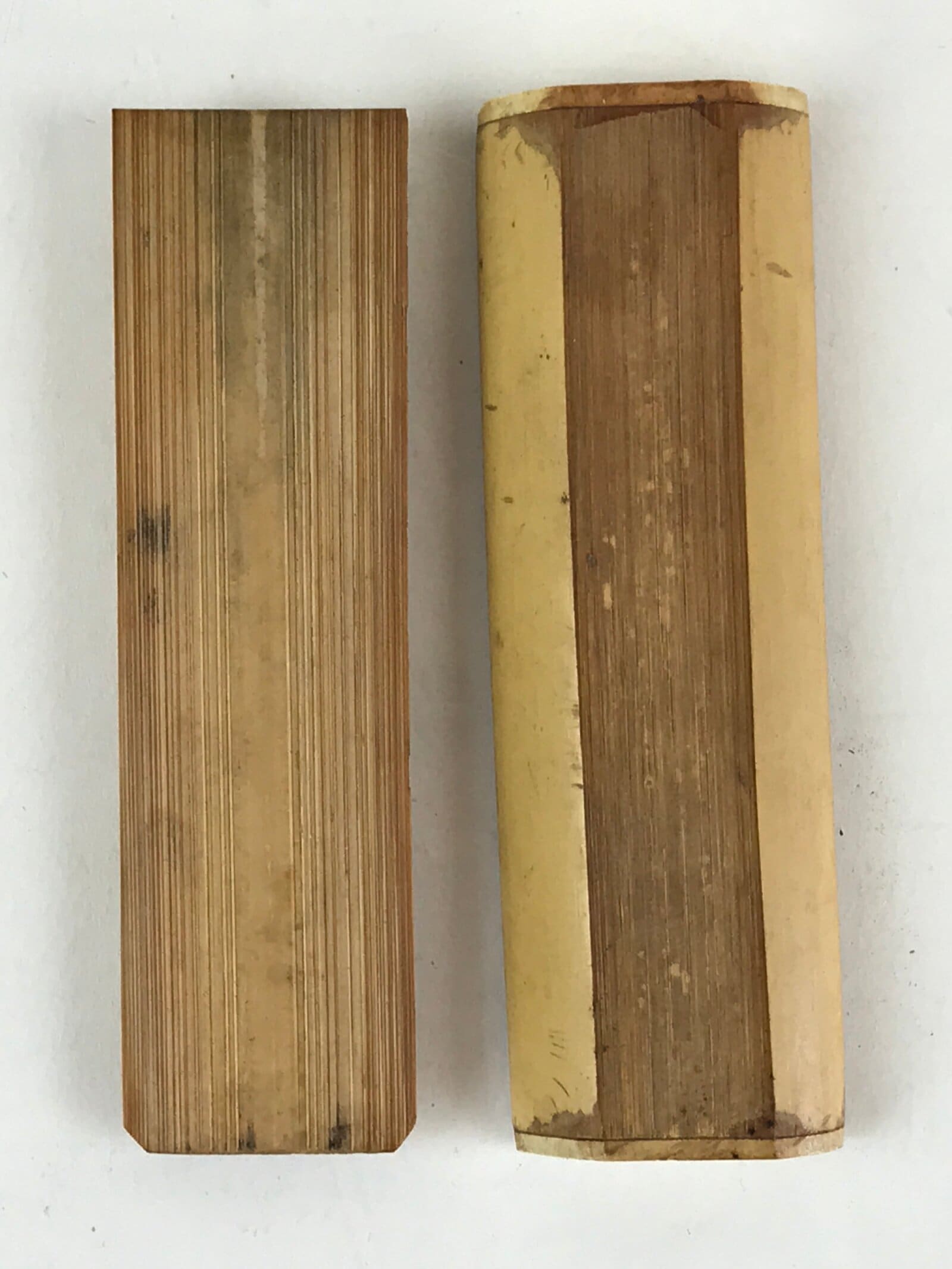 Japanese Bamboo Product Sliding Lid Toothpick Case Vtg Flower Deer Kanji Nara UR