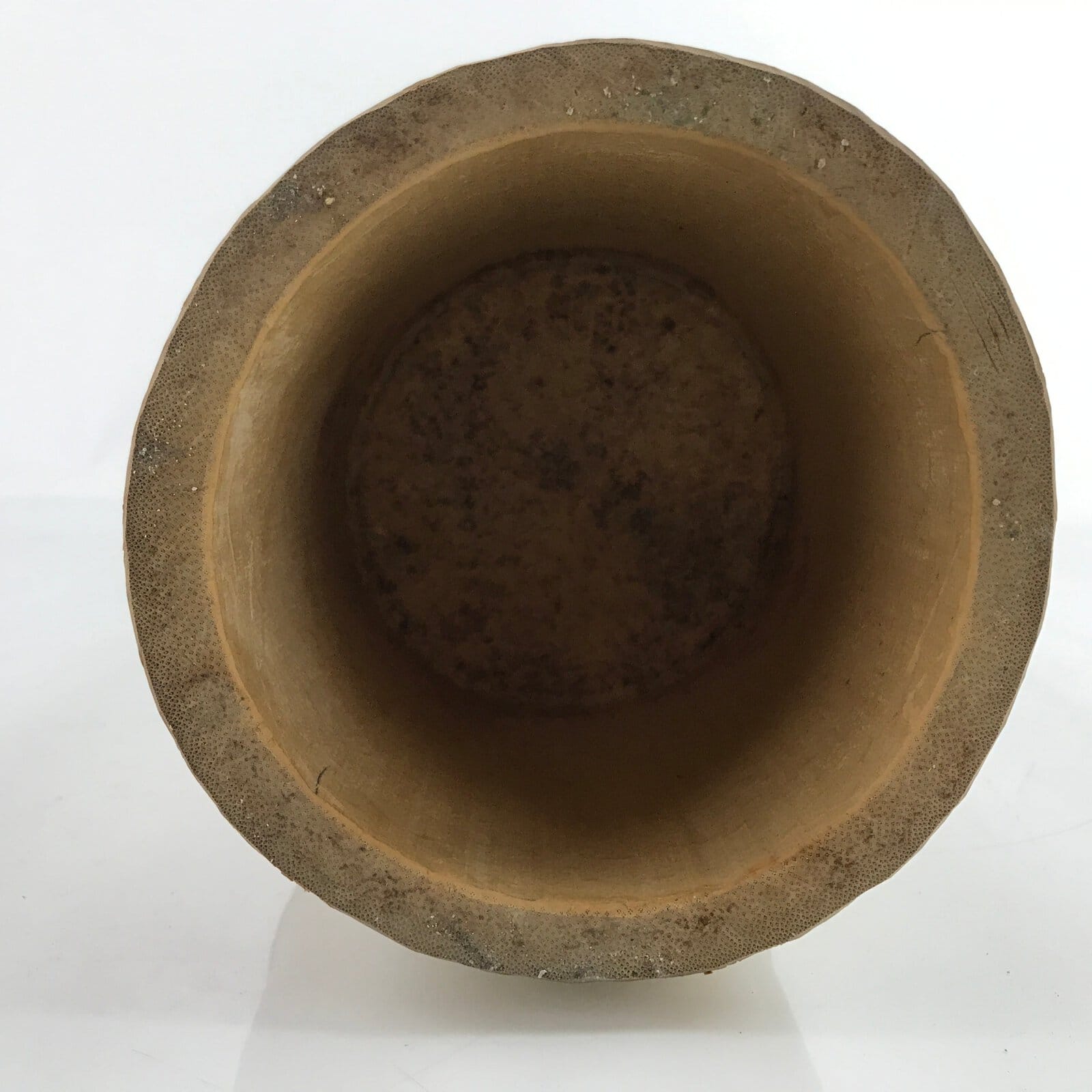 Japanese Bamboo Tube Flower Vase Kabin Vtg Ikebana Arrangement Brown FK101