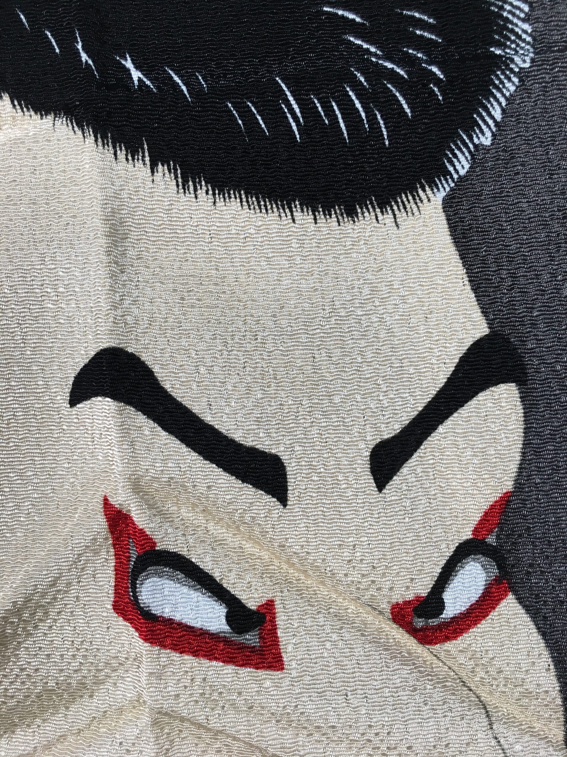 Japanese Bento Box Wrapping Cloth Furoshiki Rayon Fabric Kabuki Gray FU178