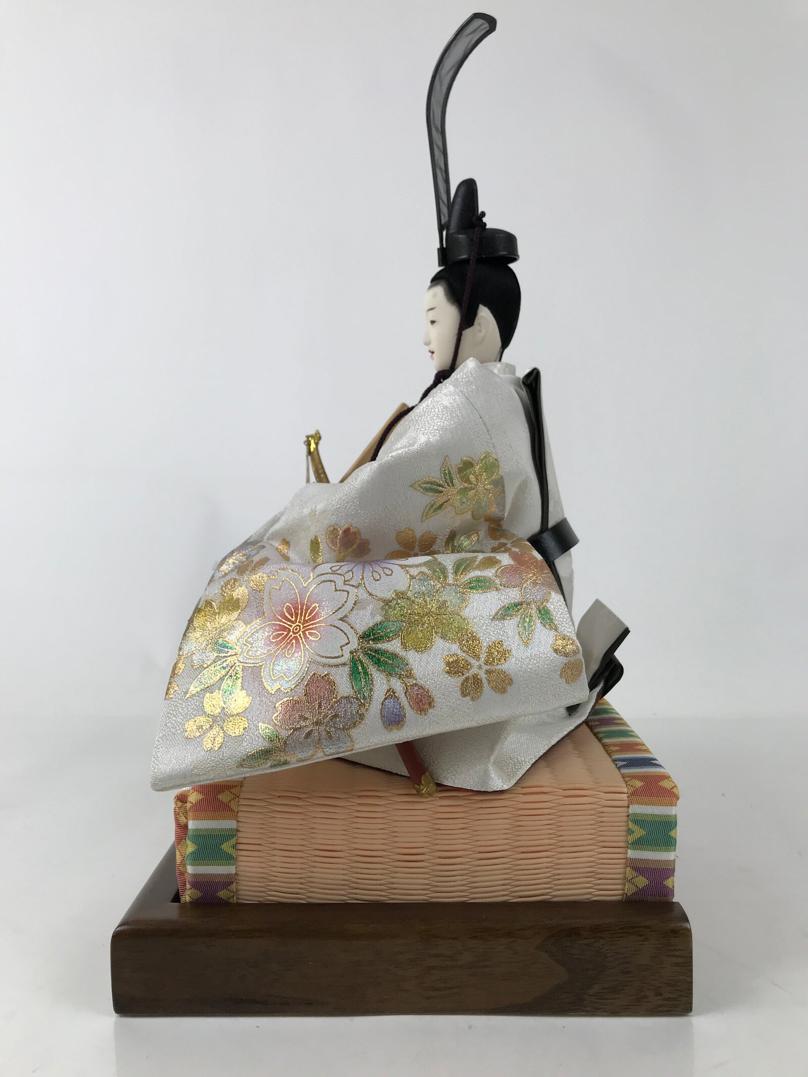 Japanese Big Hina Doll Ningyo Prince Vtg Girl's Day Ohinasama Matsuri Silk ID601