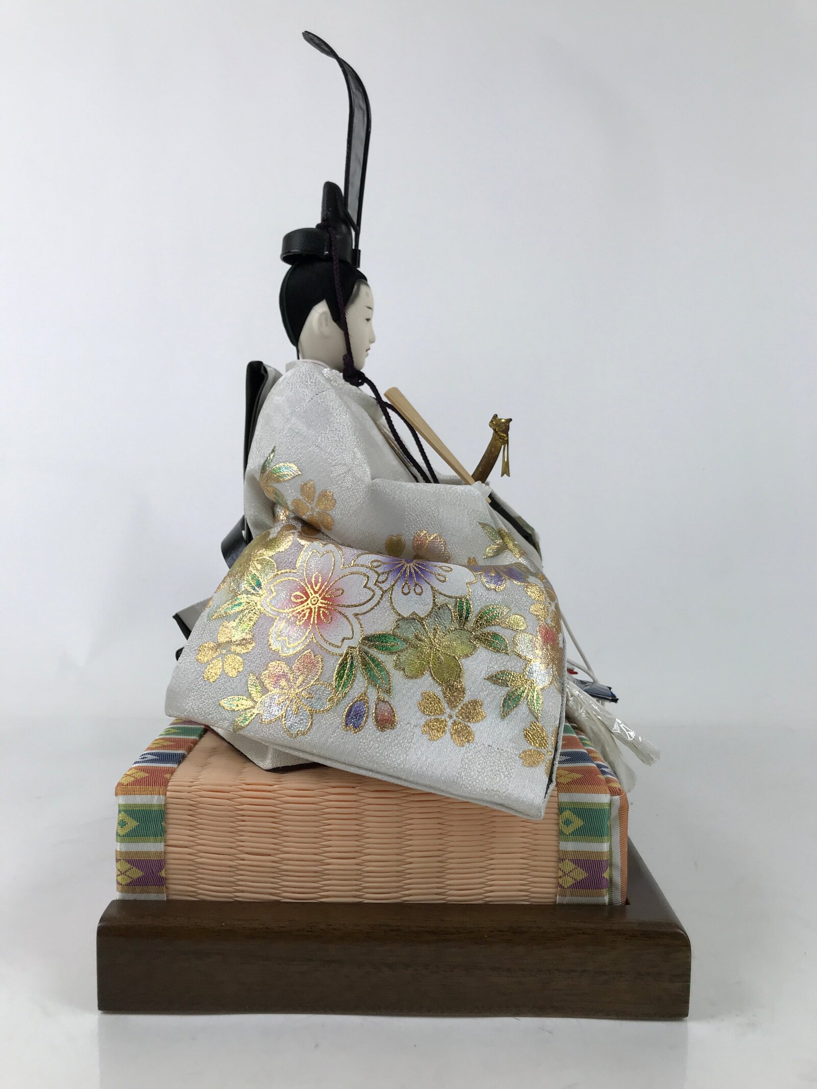 Japanese Big Hina Doll Ningyo Prince Vtg Girl's Day Ohinasama Matsuri Silk ID601