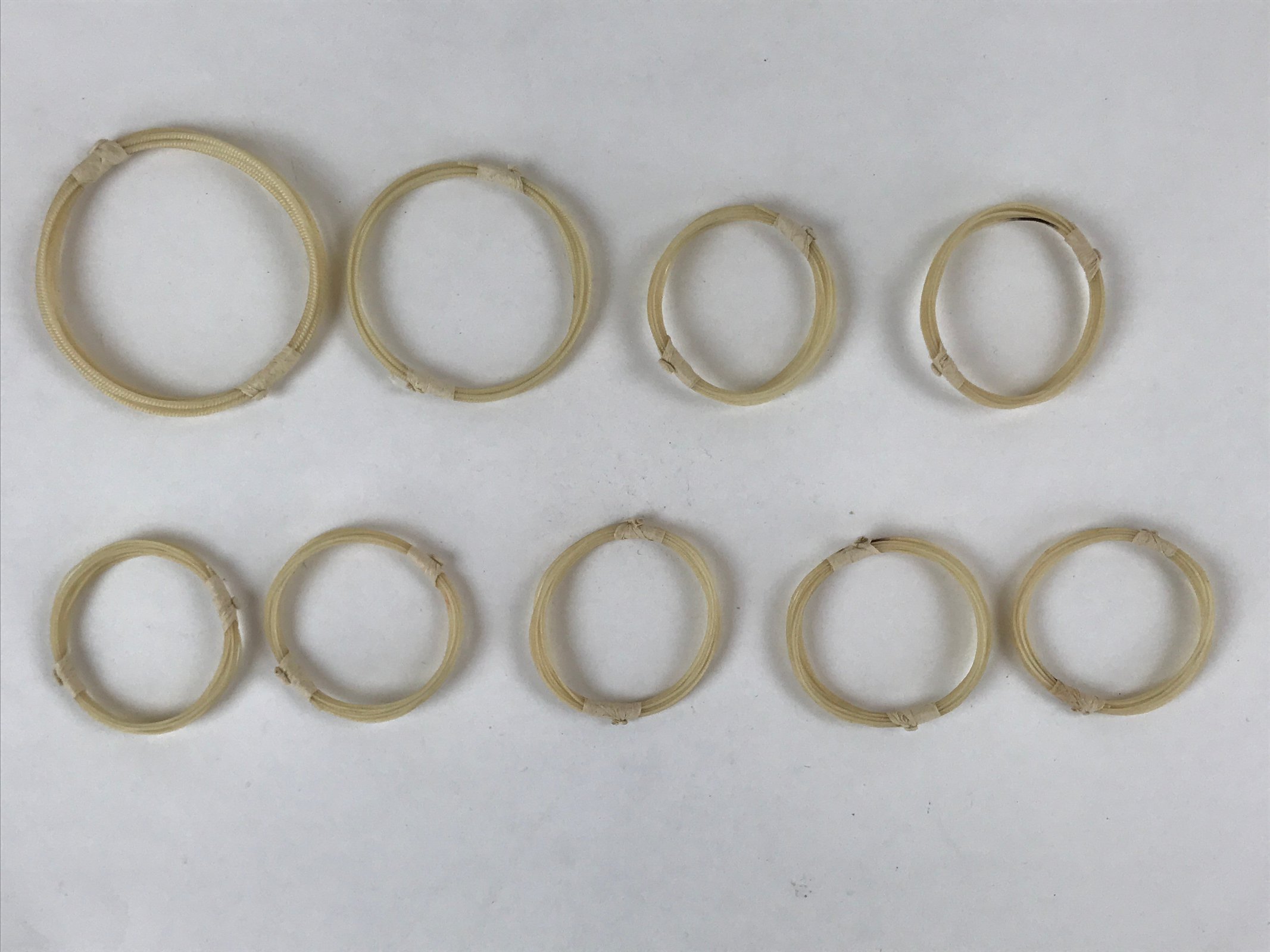 Japanese Biwa Lute Strings 9 Pcs Vtg Musical Instrument Mitsukoshi Box JK656