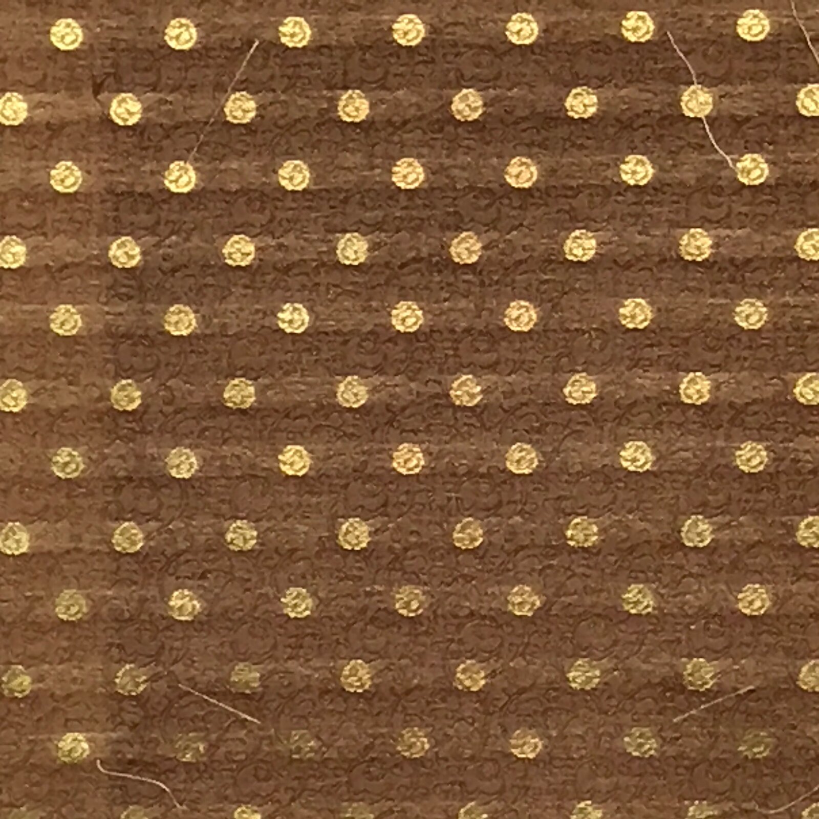 Japanese Blank Hanging Scroll Vtg Thread Holders Gold Floral Kakejiku SC962