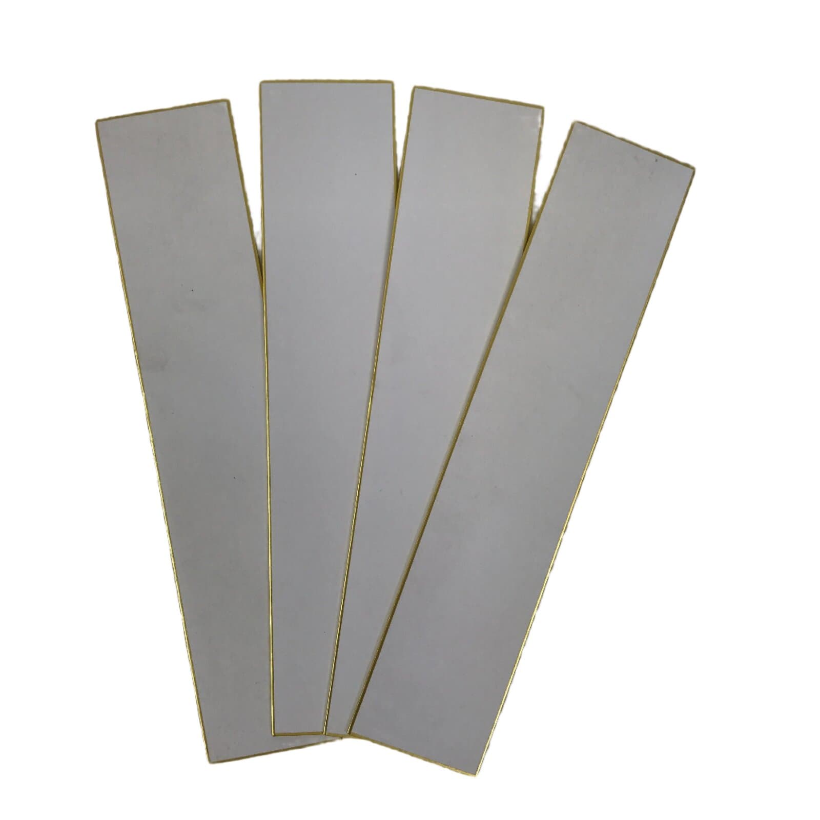 Japanese Blank Tanzaku Shikishi Art Board Set Vtg 4pcs White Gold Border A744