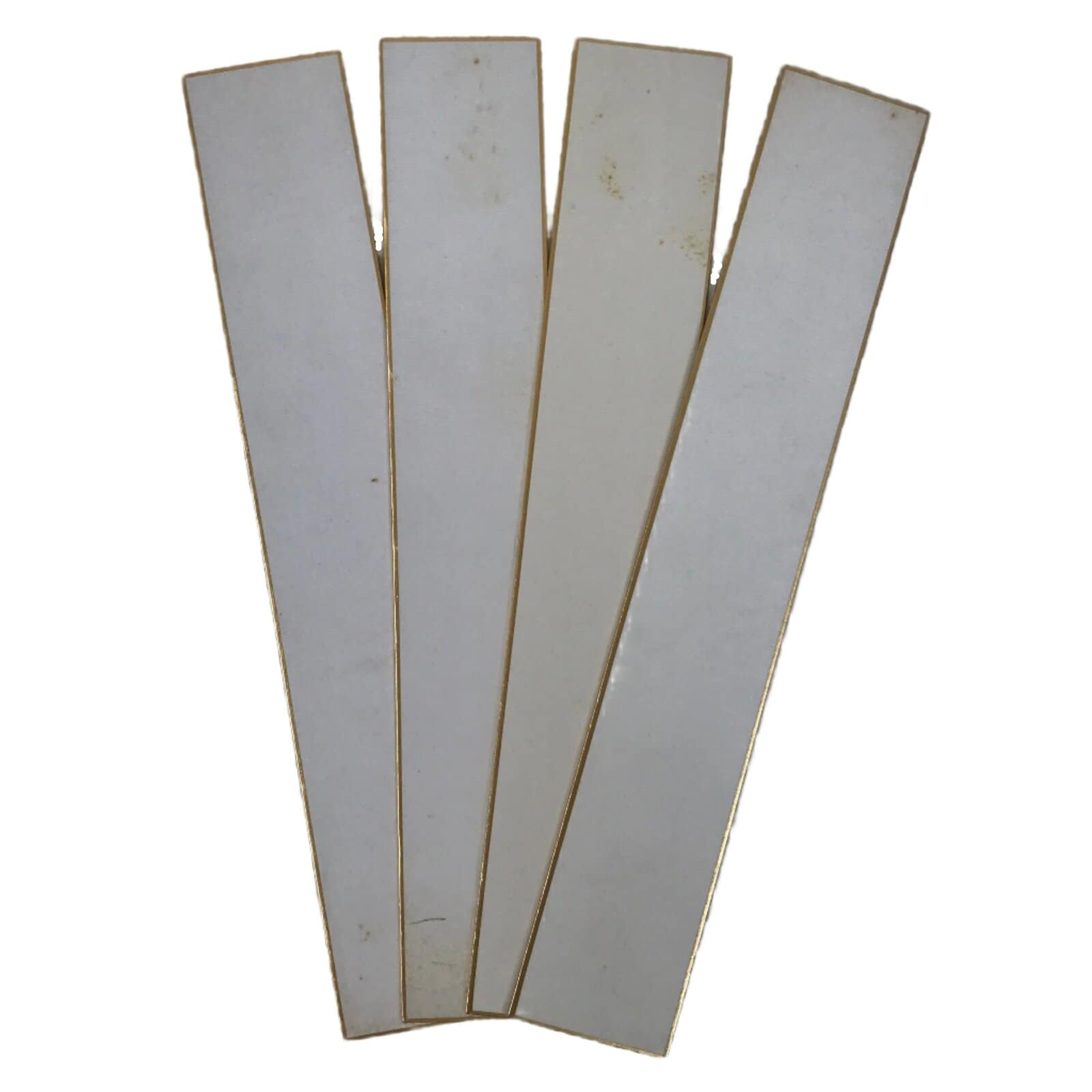 Japanese Blank Tanzaku Shikishi Art Board Set Vtg 4pcs White Gold Border A745