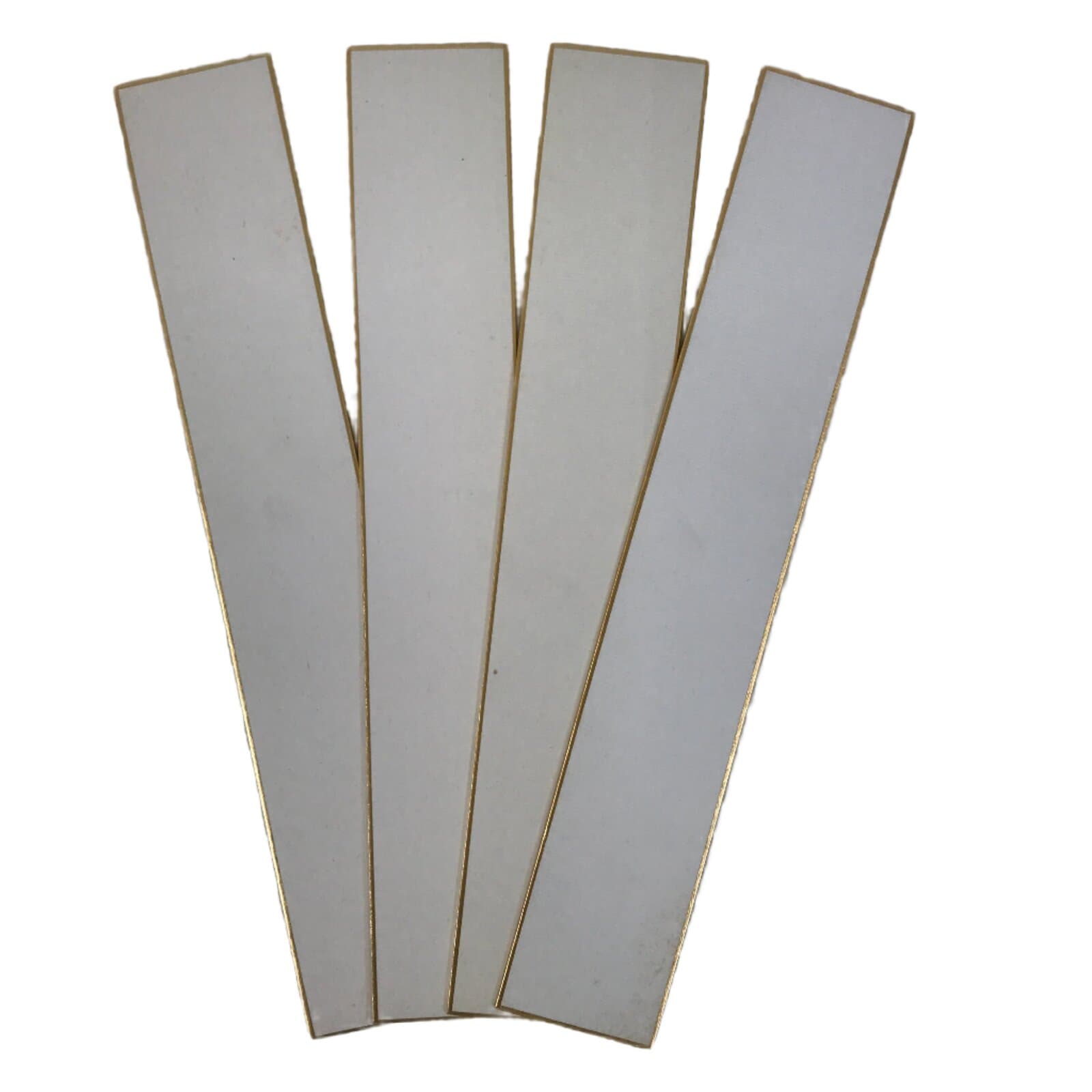 Japanese Blank Tanzaku Shikishi Art Board Set Vtg 4pcs White Gold Border A746