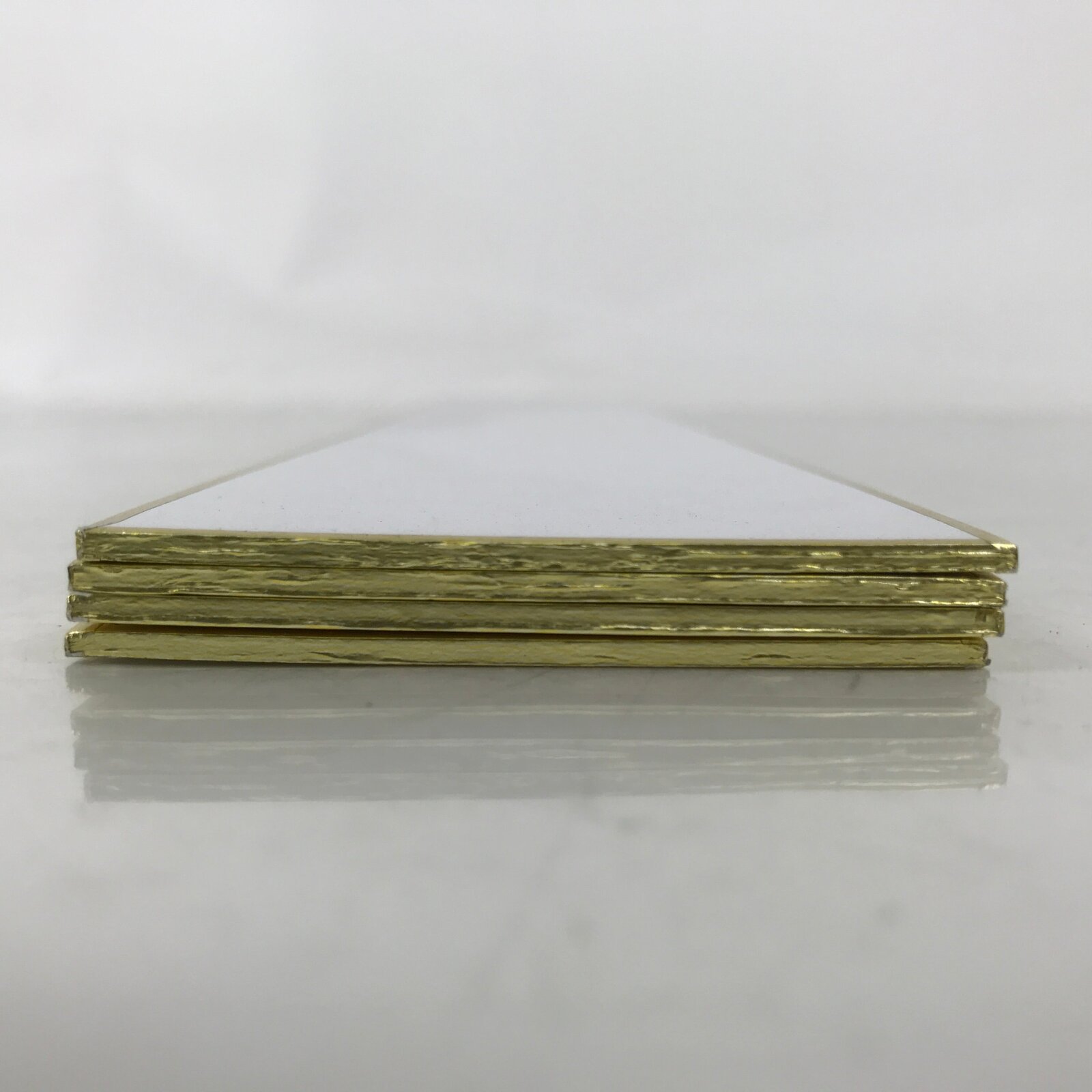 Japanese Blank Tanzaku Shikishi Art Board Set Vtg 4pcs White Gold Border A747