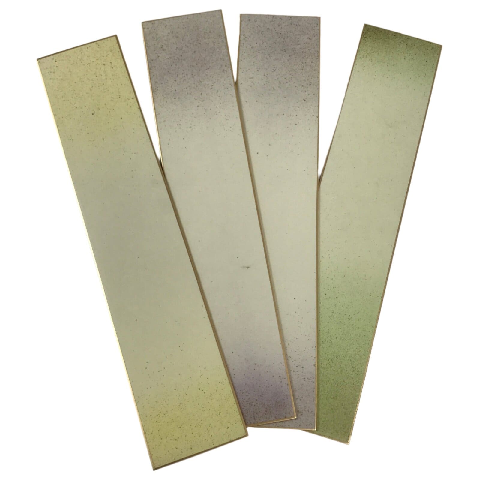 Japanese Blank Tanzaku Shikishi Art Board Set Vtg 4pcs Yellow Green Purple A742