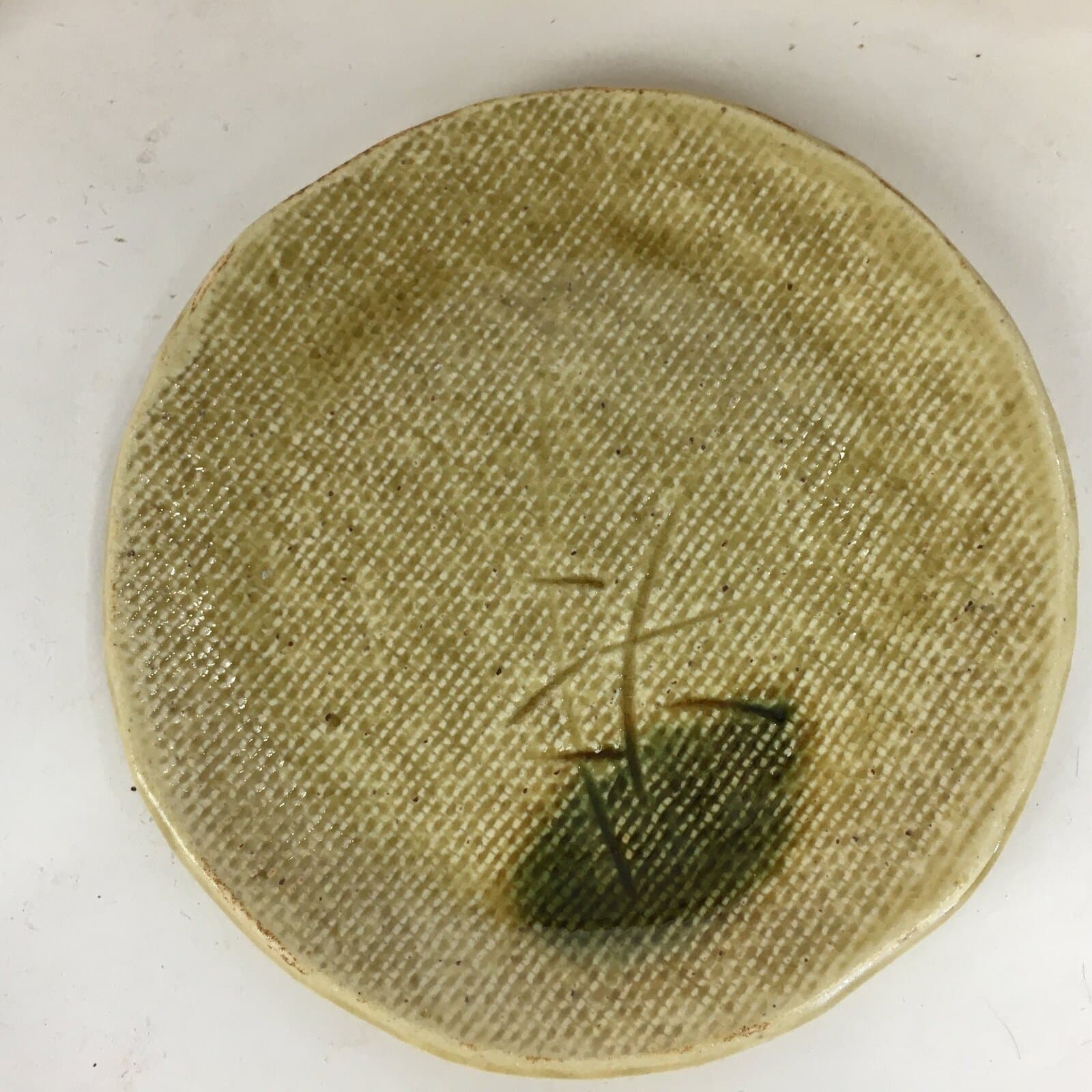 Japanese Boxed Ceramic Plate 5pc Kiseto ware Kozara Vtg Round Pottery Yellow PX5