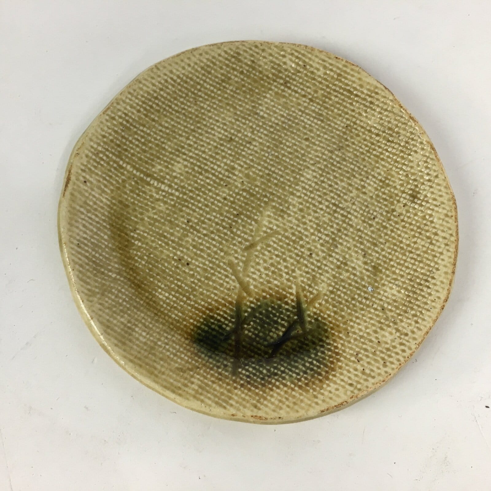 Japanese Boxed Ceramic Plate 5pc Kiseto ware Kozara Vtg Round Pottery Yellow PX5