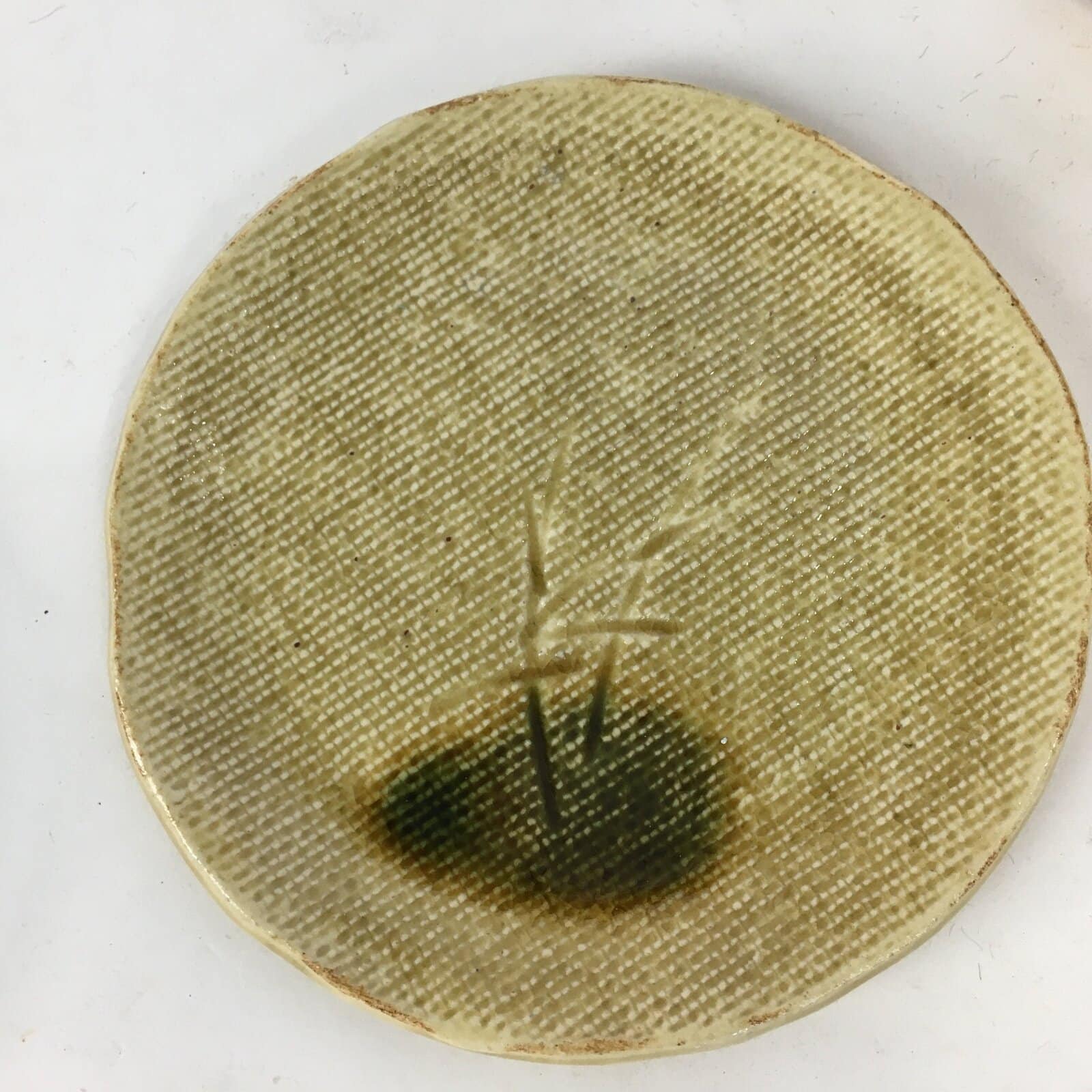 Japanese Boxed Ceramic Plate 5pc Kiseto ware Kozara Vtg Round Pottery Yellow PX5