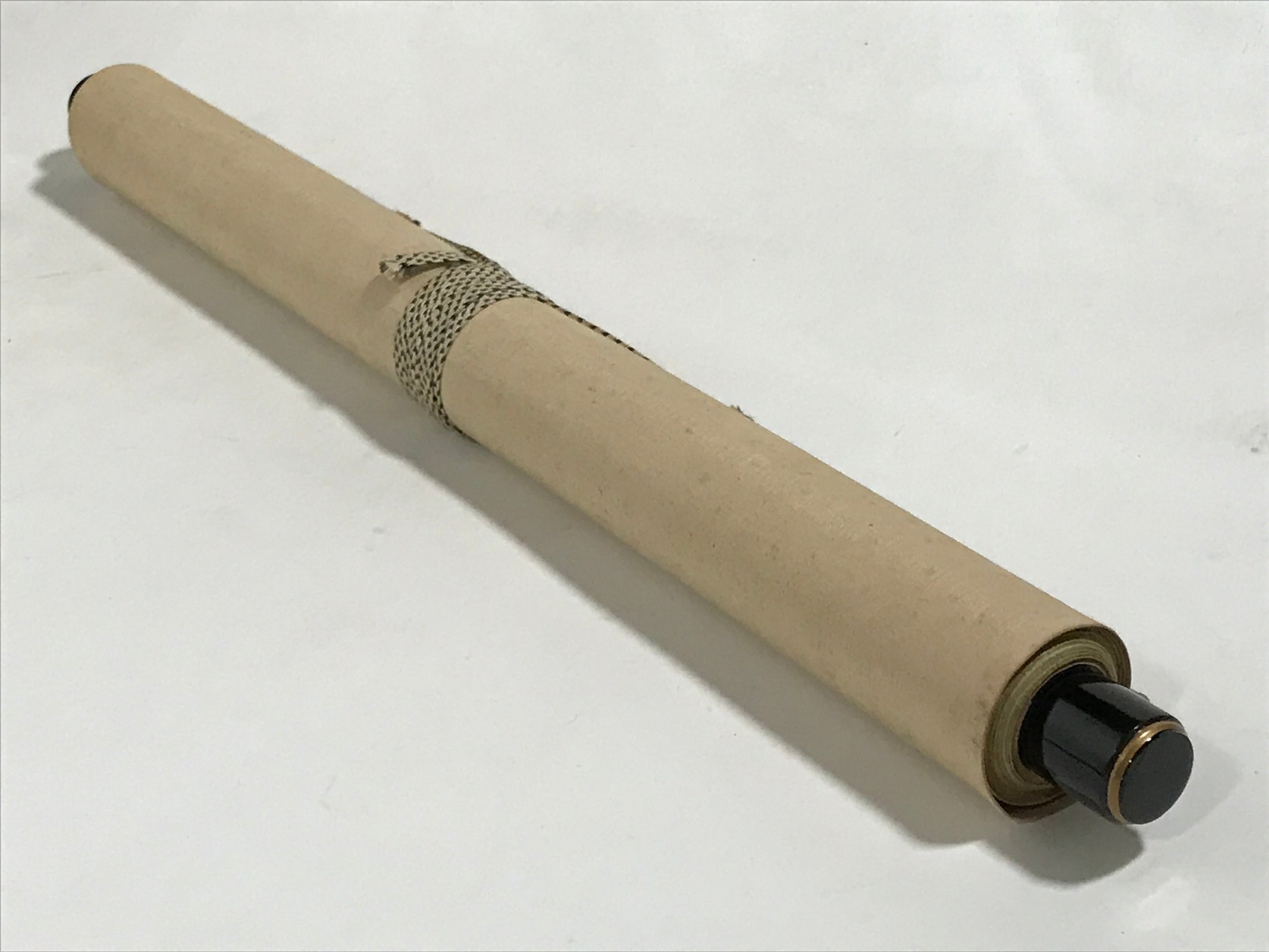 Japanese Boxed Hanging Scroll Vtg Kakejiku Standing Hina Dolls Portrait KJ159