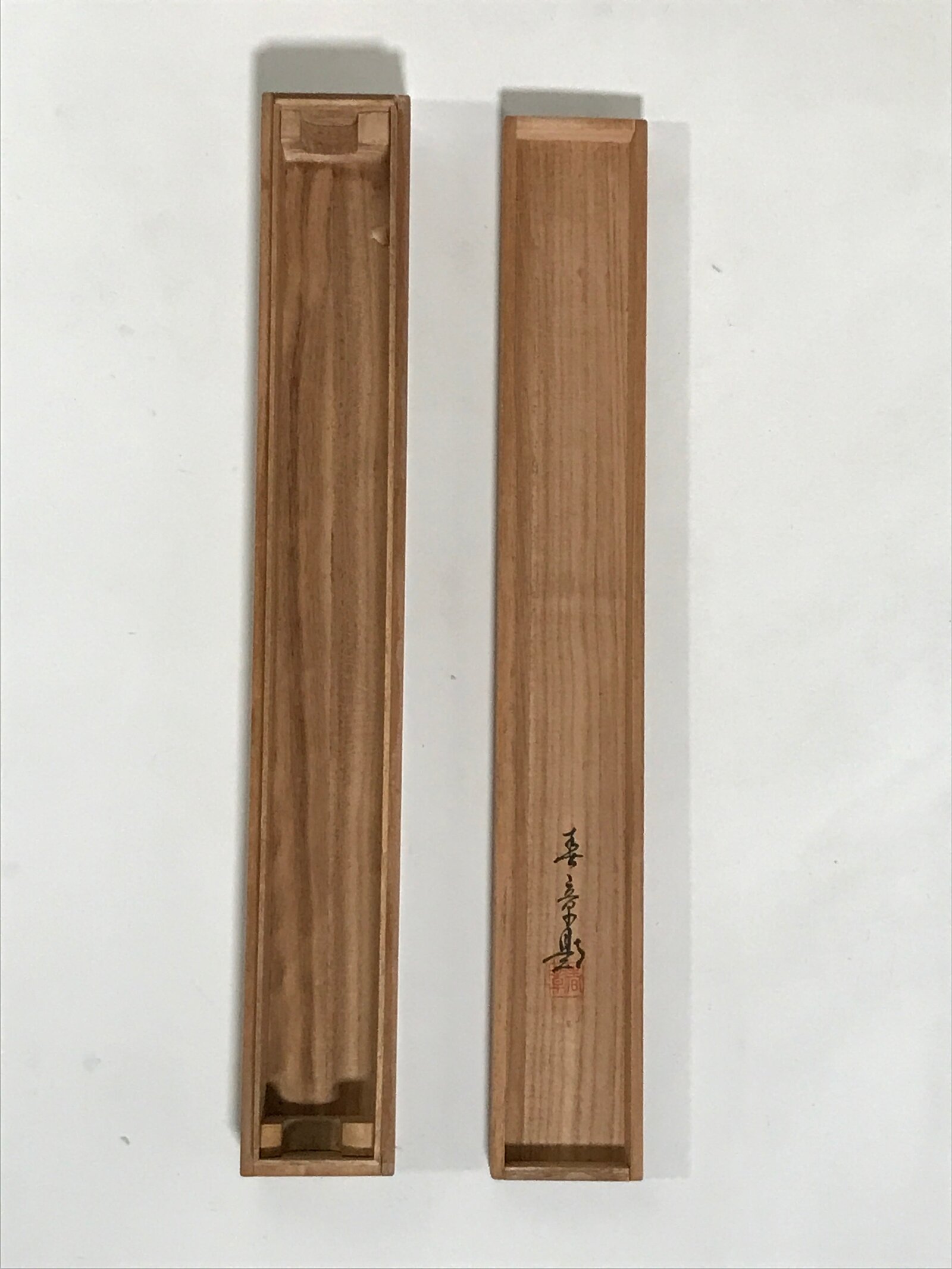 Japanese Boxed Hanging Scroll Vtg Kakejiku Standing Hina Dolls Portrait KJ159