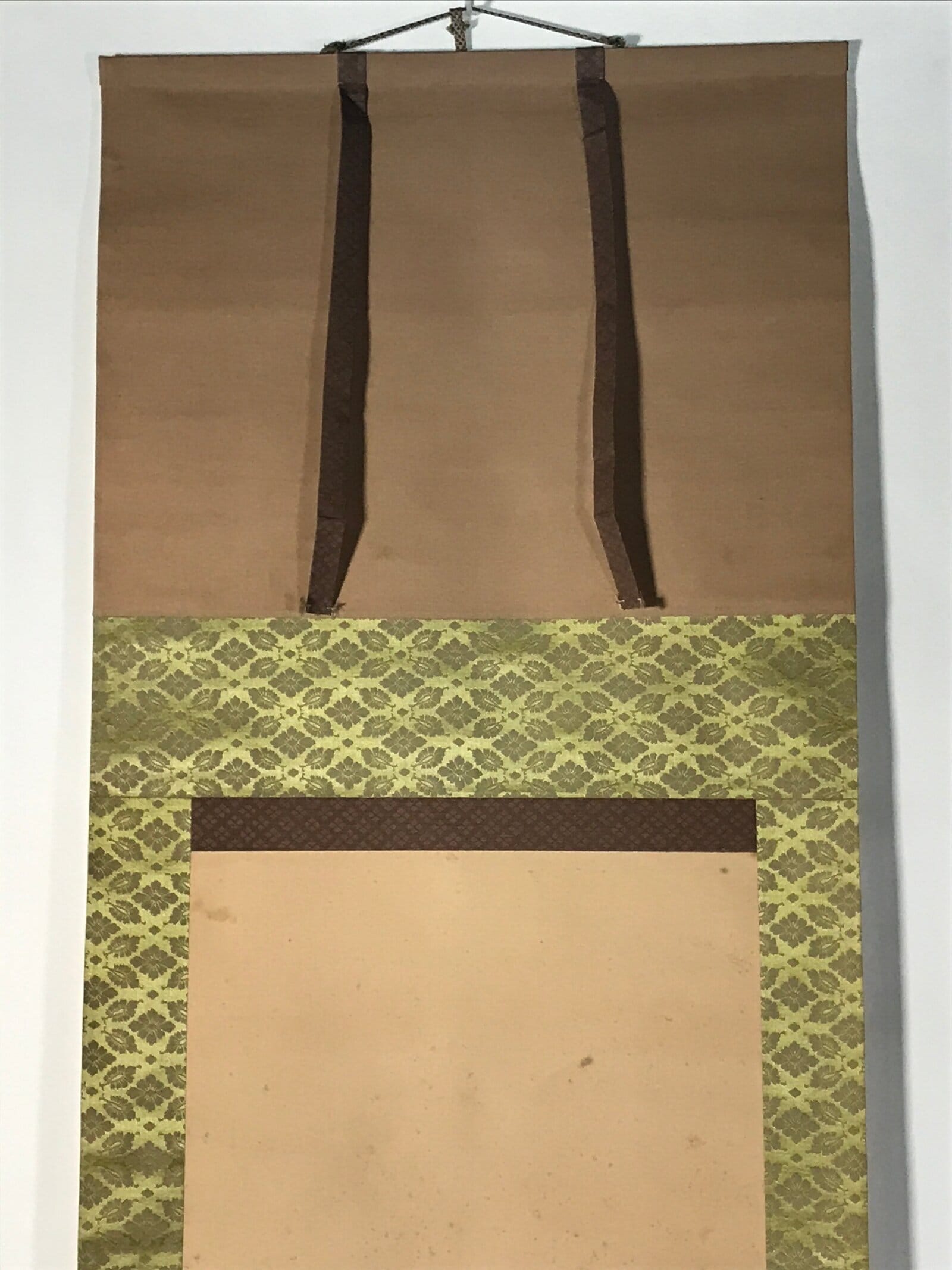 Japanese Boxed Hanging Scroll Vtg Kakejiku Standing Hina Dolls Portrait KJ159