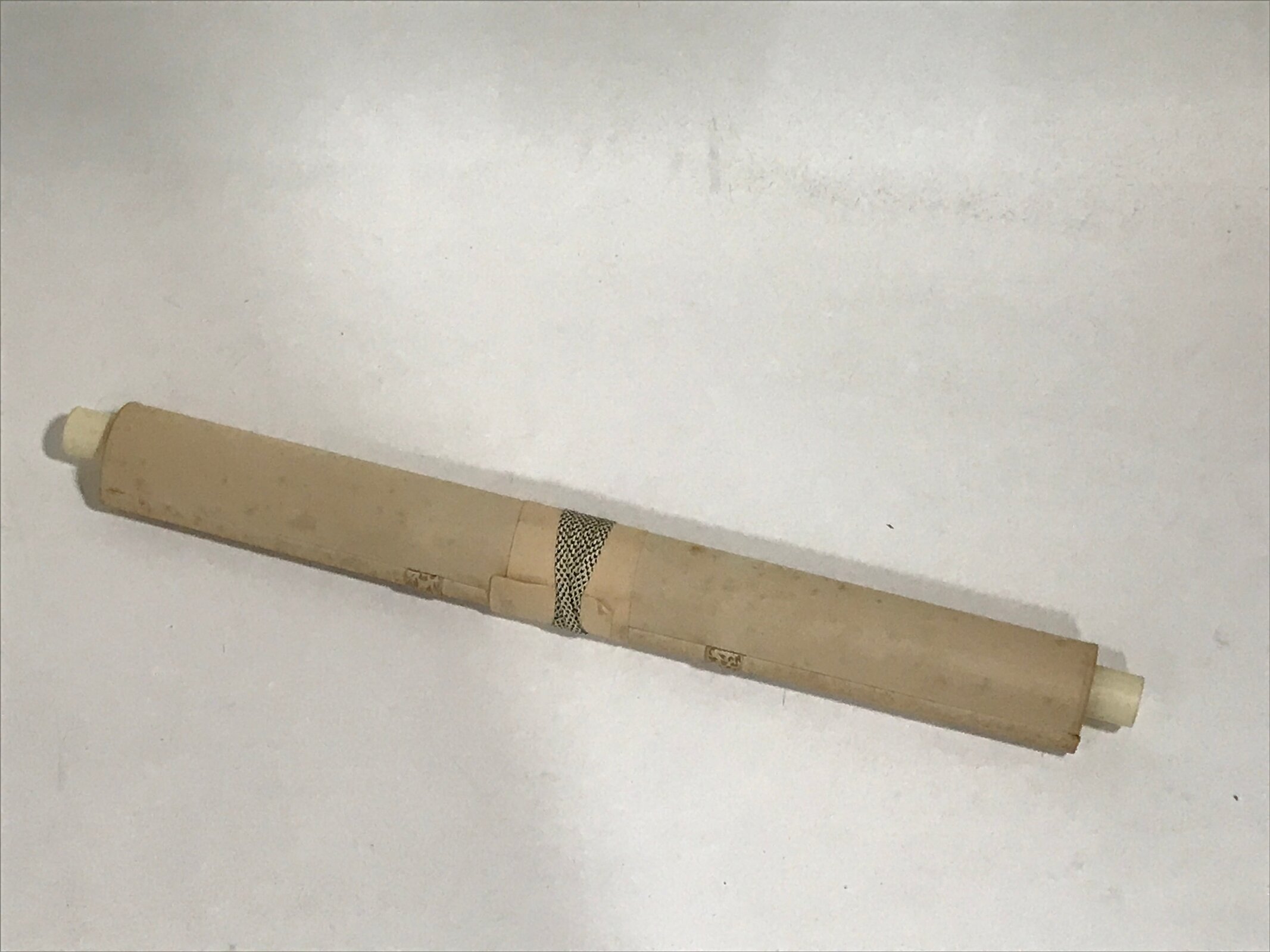 Japanese Boxed Hanging Scroll Vtg Two Cranes Pine Tree Red Sun Kakejiku SC956