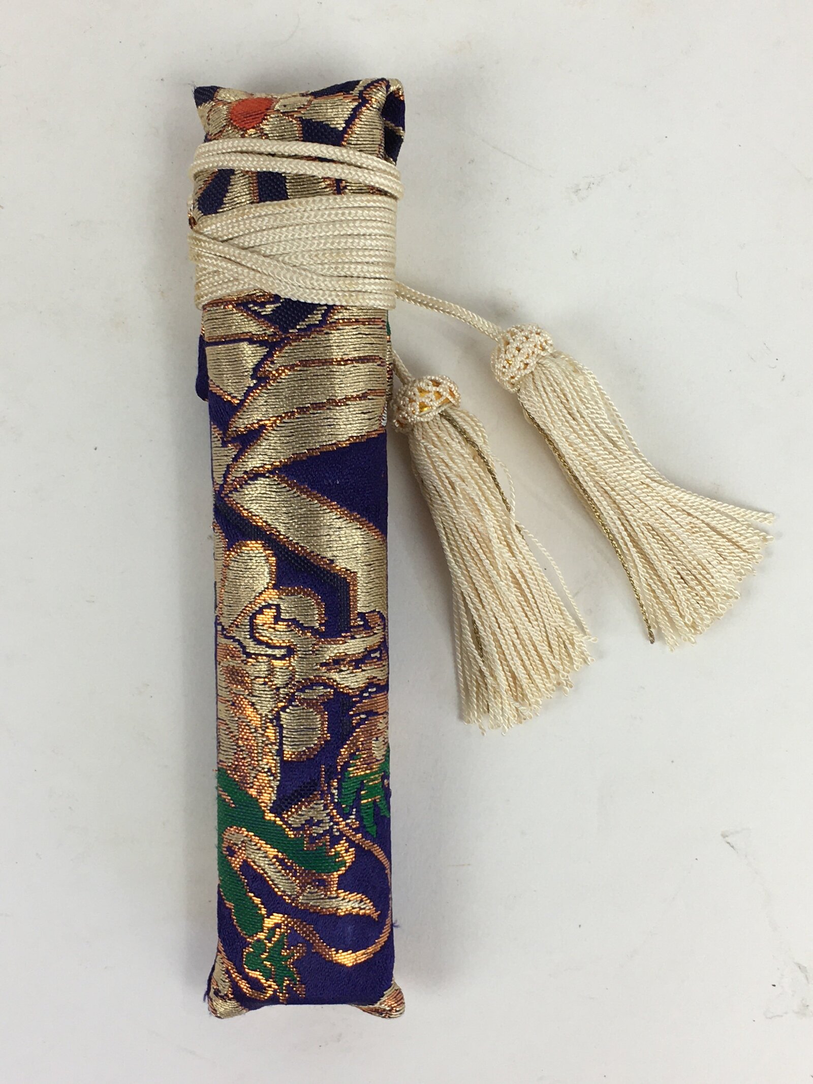 Japanese Boxed Kimono Accessory Vtg Kaiken Small Sword Case Shichigosan PX617