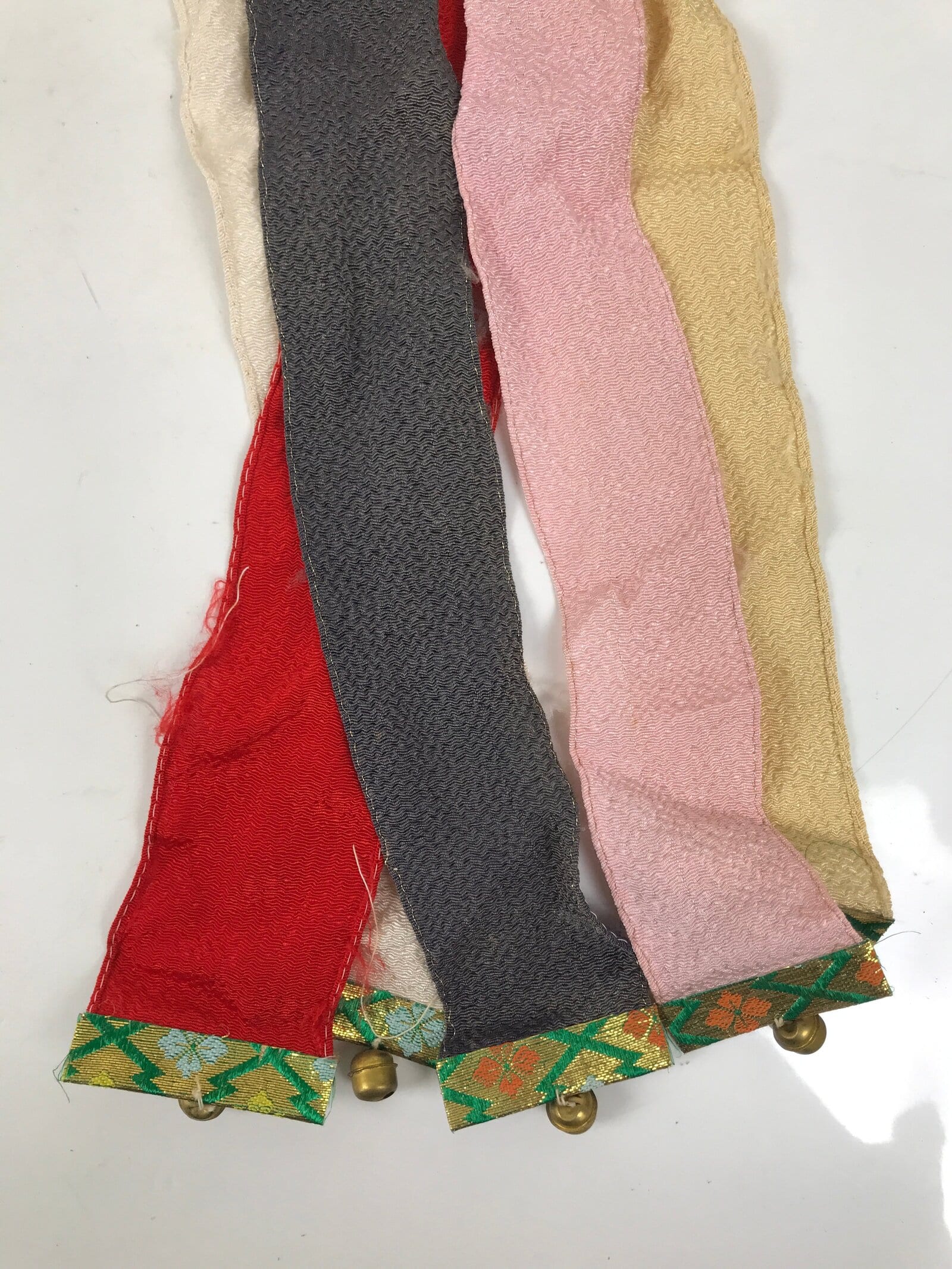 Japanese Boys' Day Koinobori Indoor Carp Streamer Display Vtg 2 Stands ID625