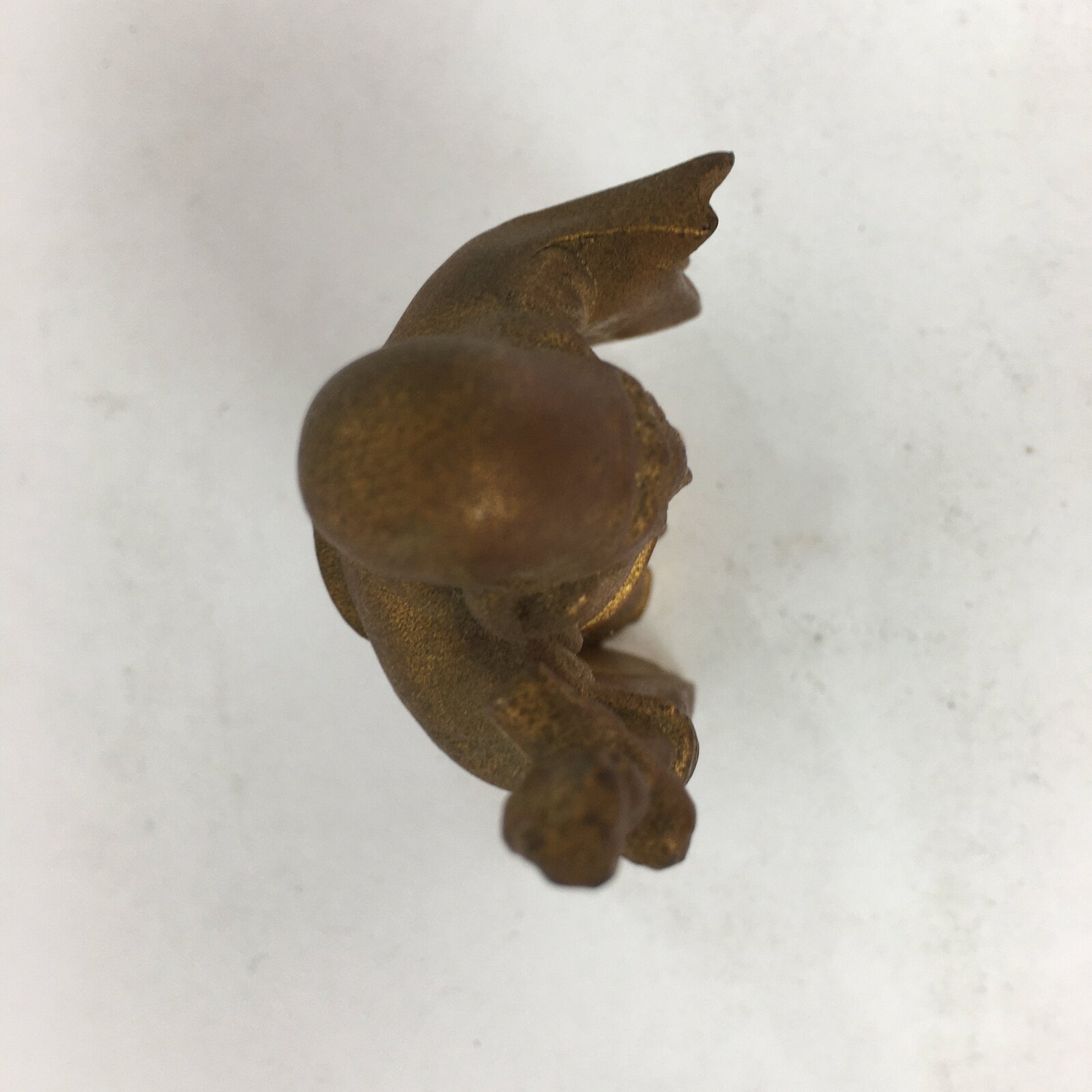 Japanese Brass 7 Lucky Gods Statue Fukurokuju Vtg Golden Figurine Okimono BD714