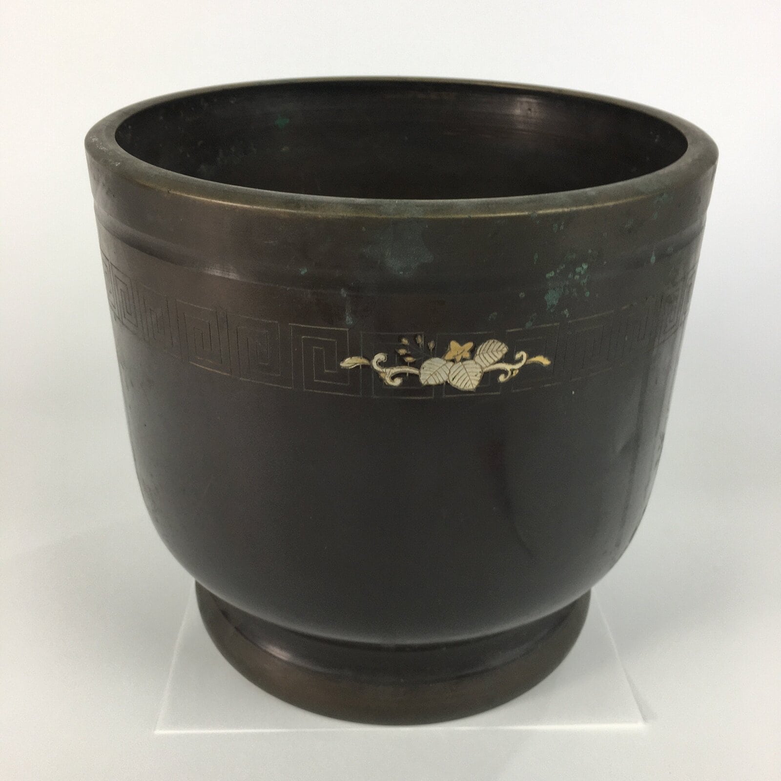 Japanese Brazier Tea Ceremony Copper Fire Pit Ash Pot Hibachi BU443