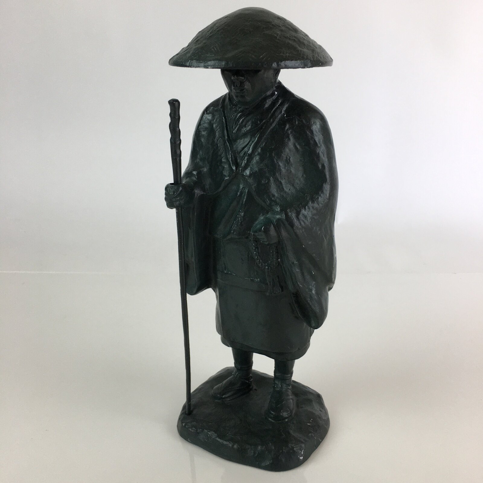 Japanese Bronze Buddhist Statue Vtg Figurine Monk Shinran-Shonin BD821