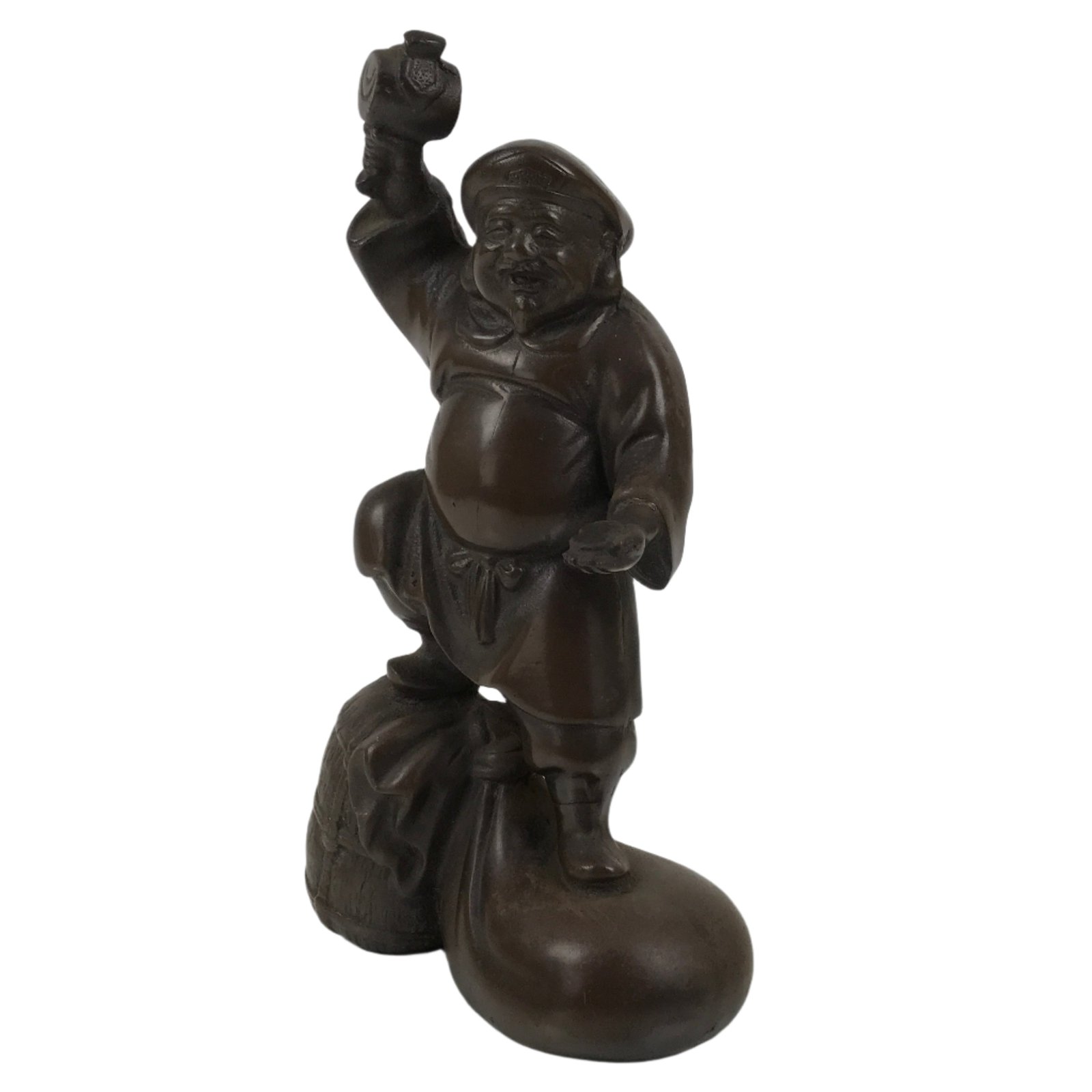 Japanese Bronze Daikokuten Statue 7 Lucky Gods Vtg Good Fortune Wealth ST62