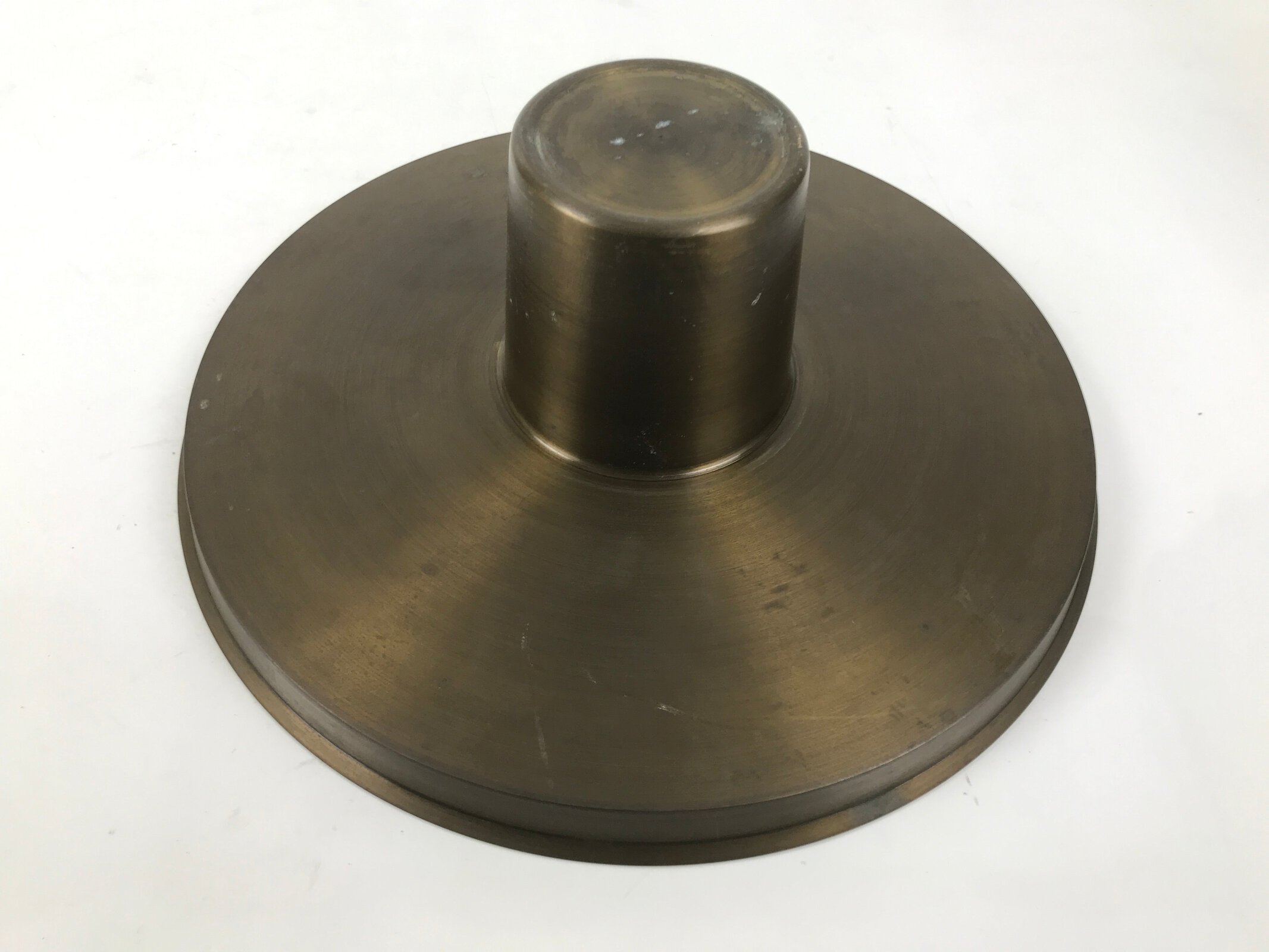 Japanese Bronze Usubata Flower Vase Vtg Ikebana Arrangement 2pc Kabin UB59