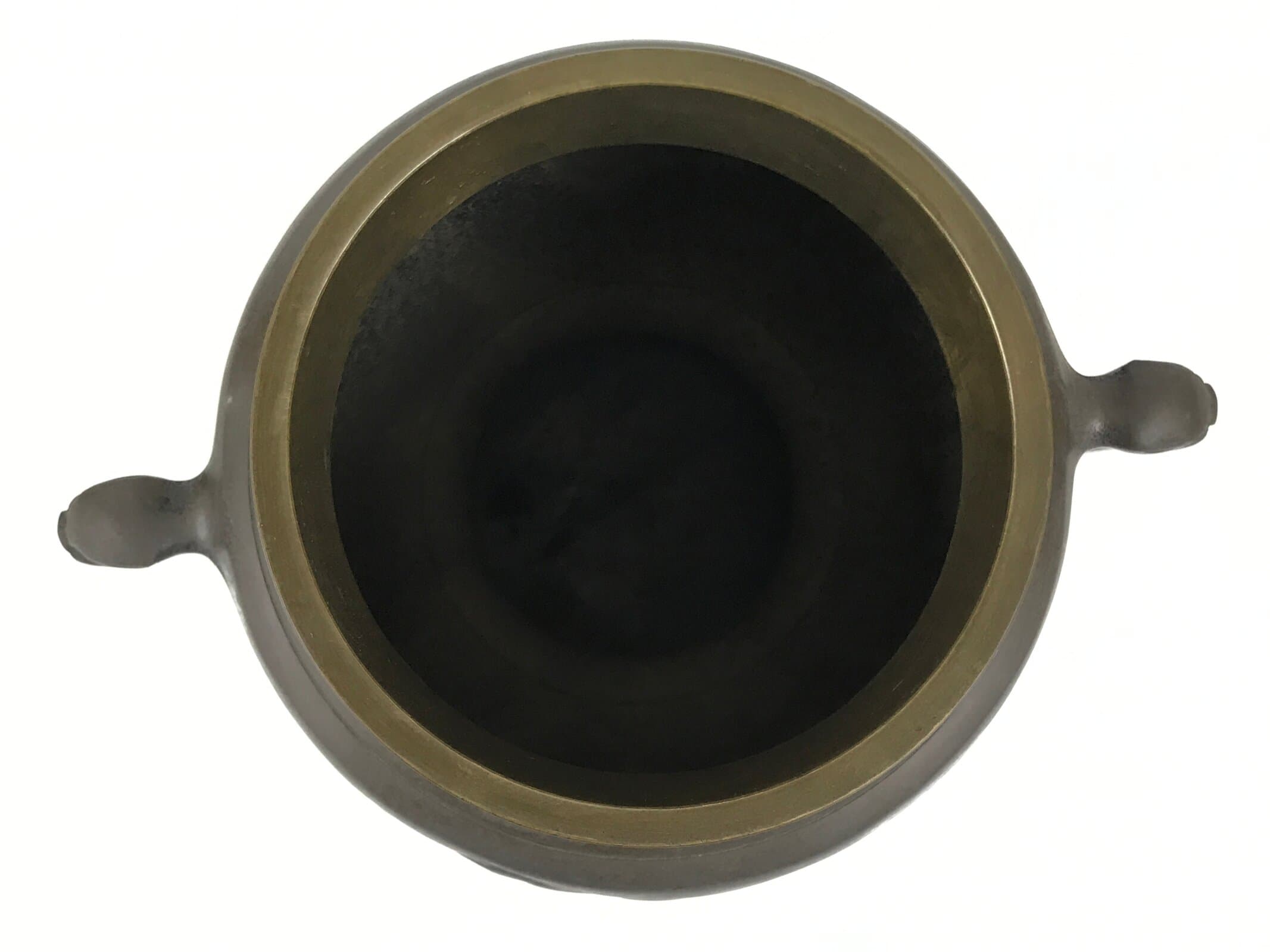 Japanese Bronze Usubata Flower Vase Vtg Ikebana Arrangement 2pc Kabin UB59