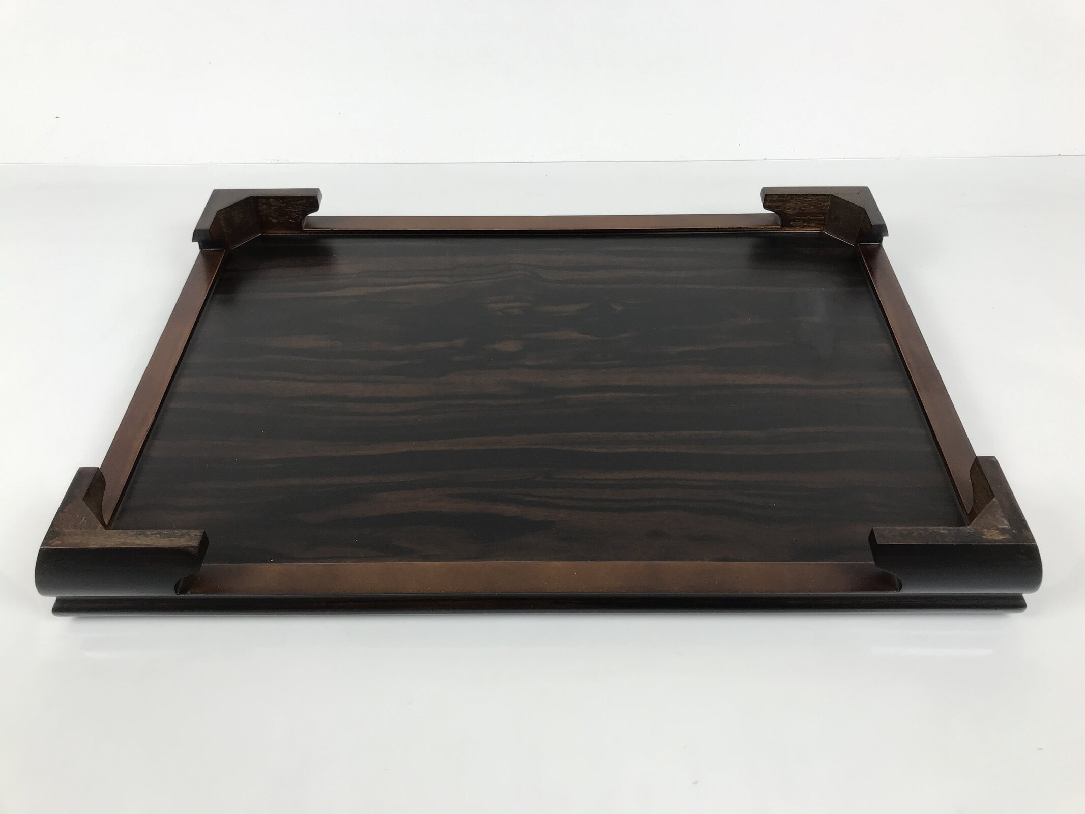 Japanese Brushed Lacquer Wooden Flower Vase Stand Vtg Kadai Ikebana Bonsai WT584