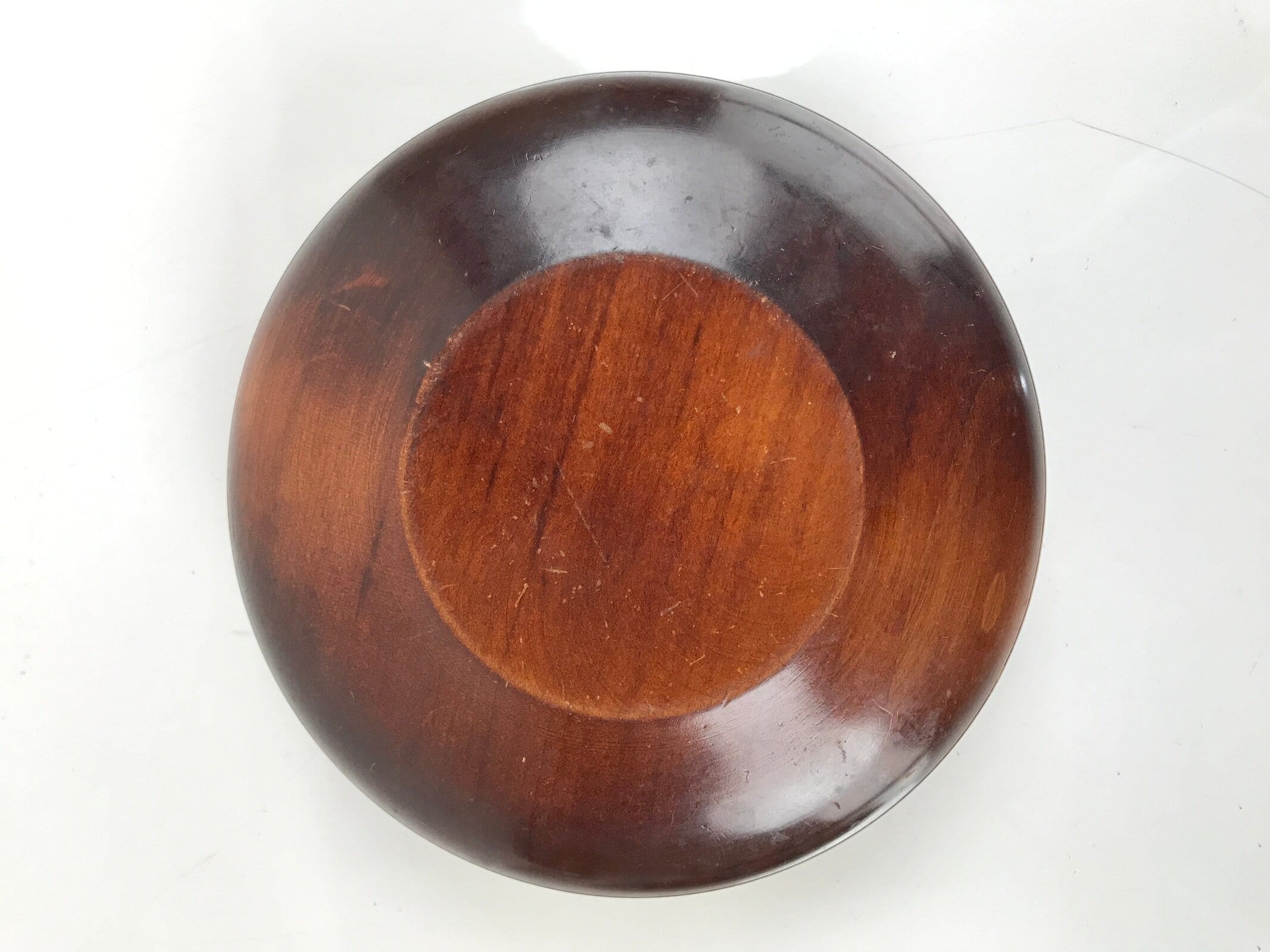 Japanese Brushed Lacquer Wooden Lidded Bowl Kashiki Vtg Tea Ceremony Lines L253