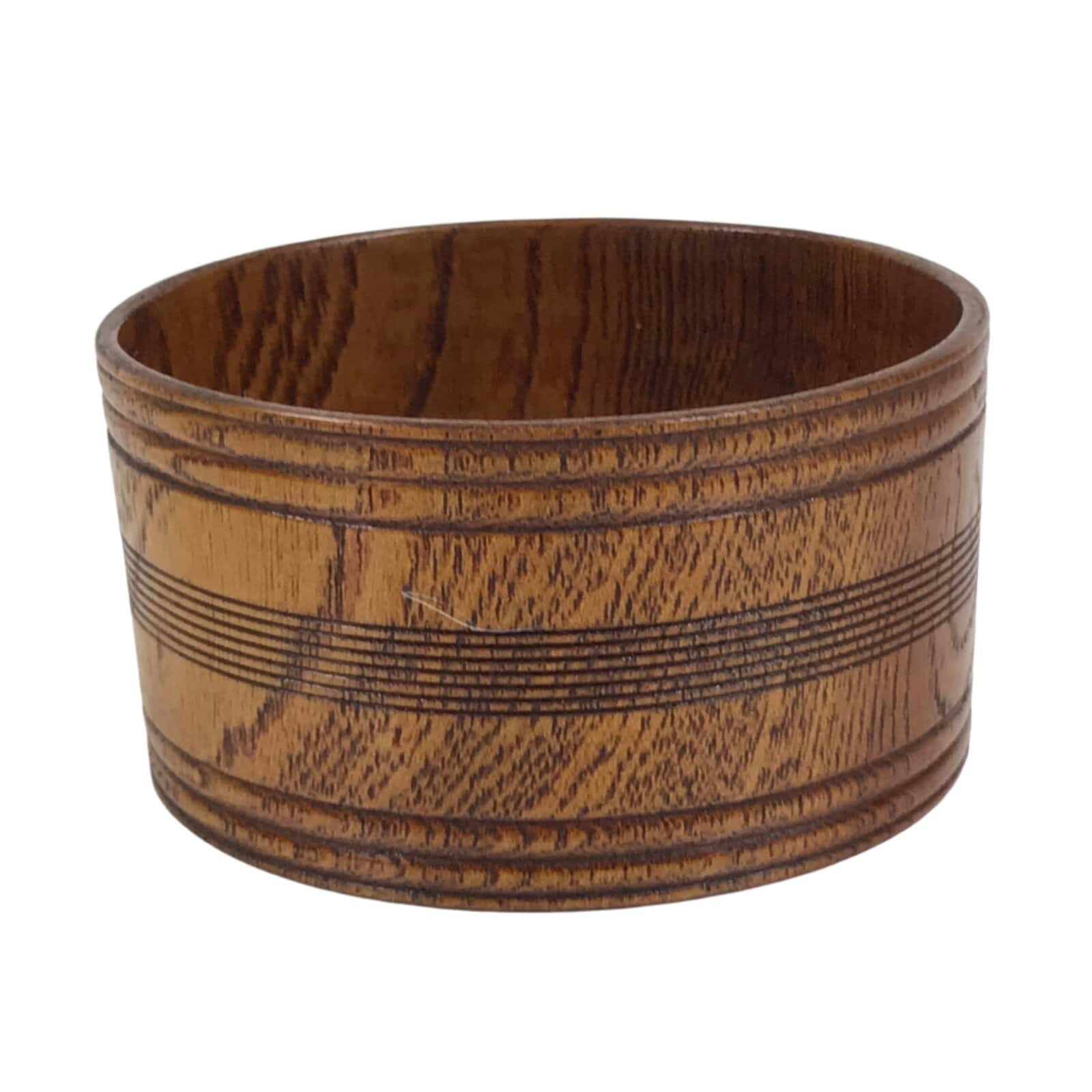 Japanese Brushed Lacquer Wooden Sake Snack Cup Vtg Kobachi Bowl Brown L479