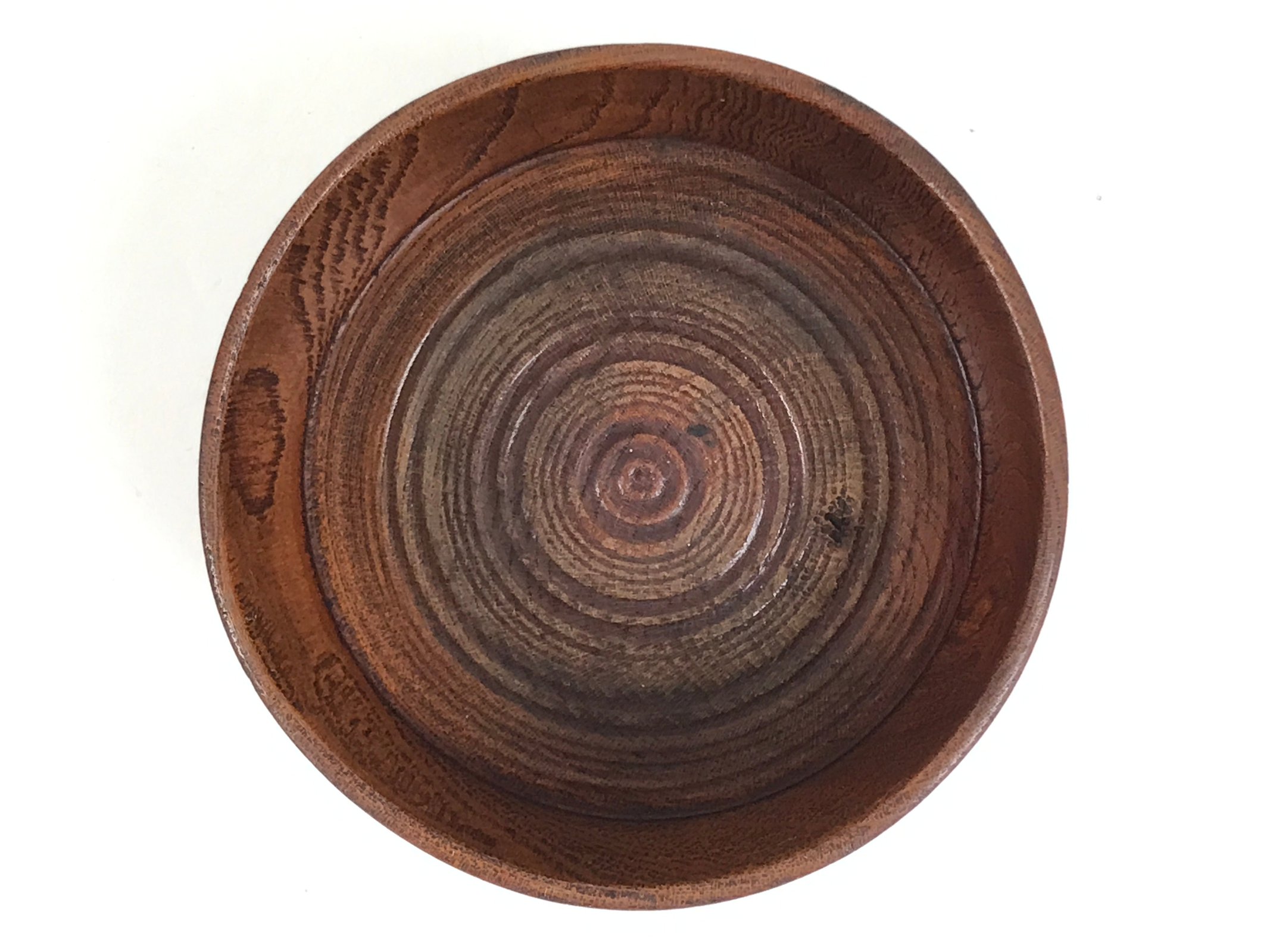 Japanese Brushed Lacquer Wooden Sake Snack Cup Vtg Kobachi Bowl Brown L479