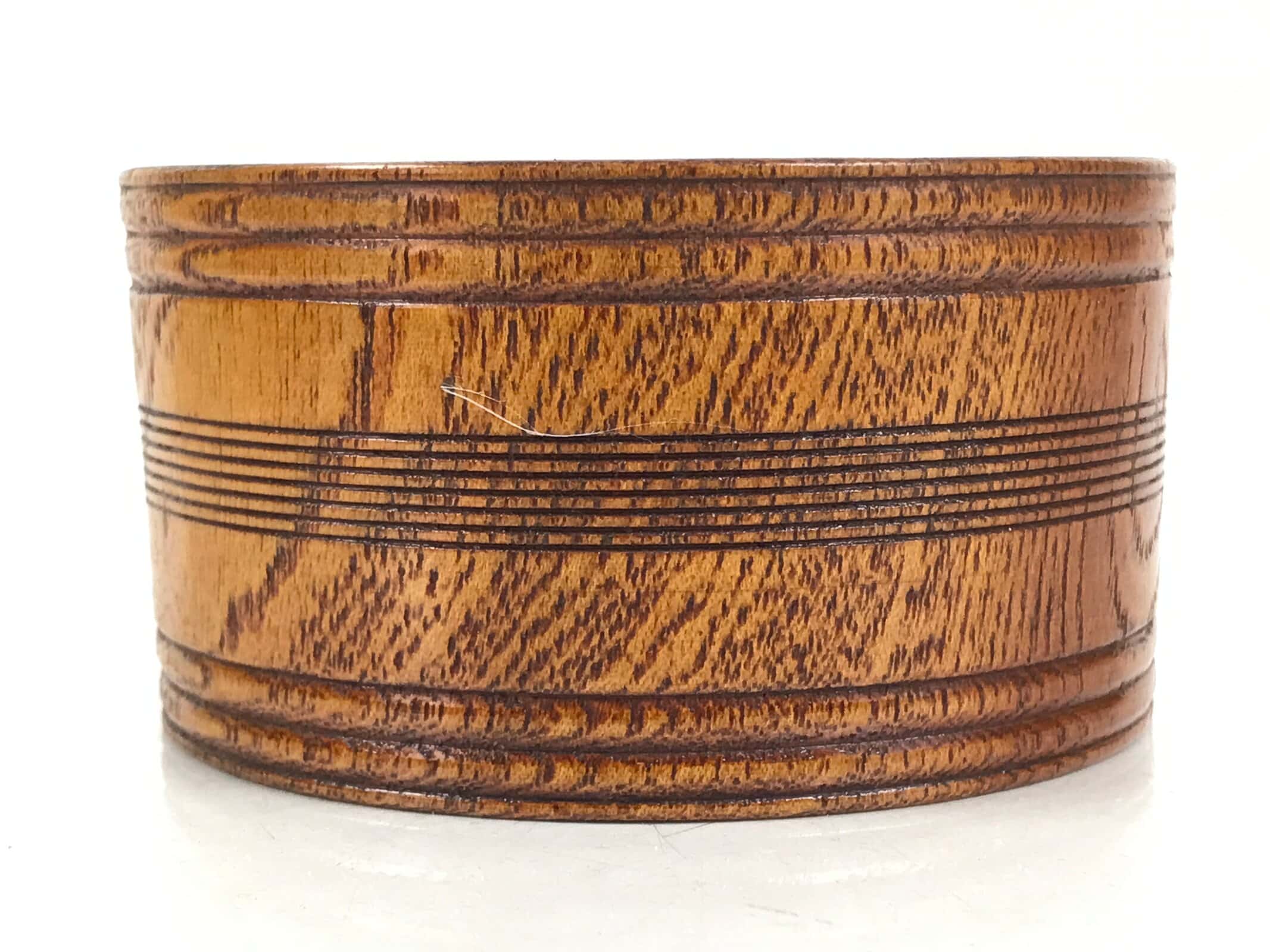 Japanese Brushed Lacquer Wooden Sake Snack Cup Vtg Kobachi Bowl Brown L479