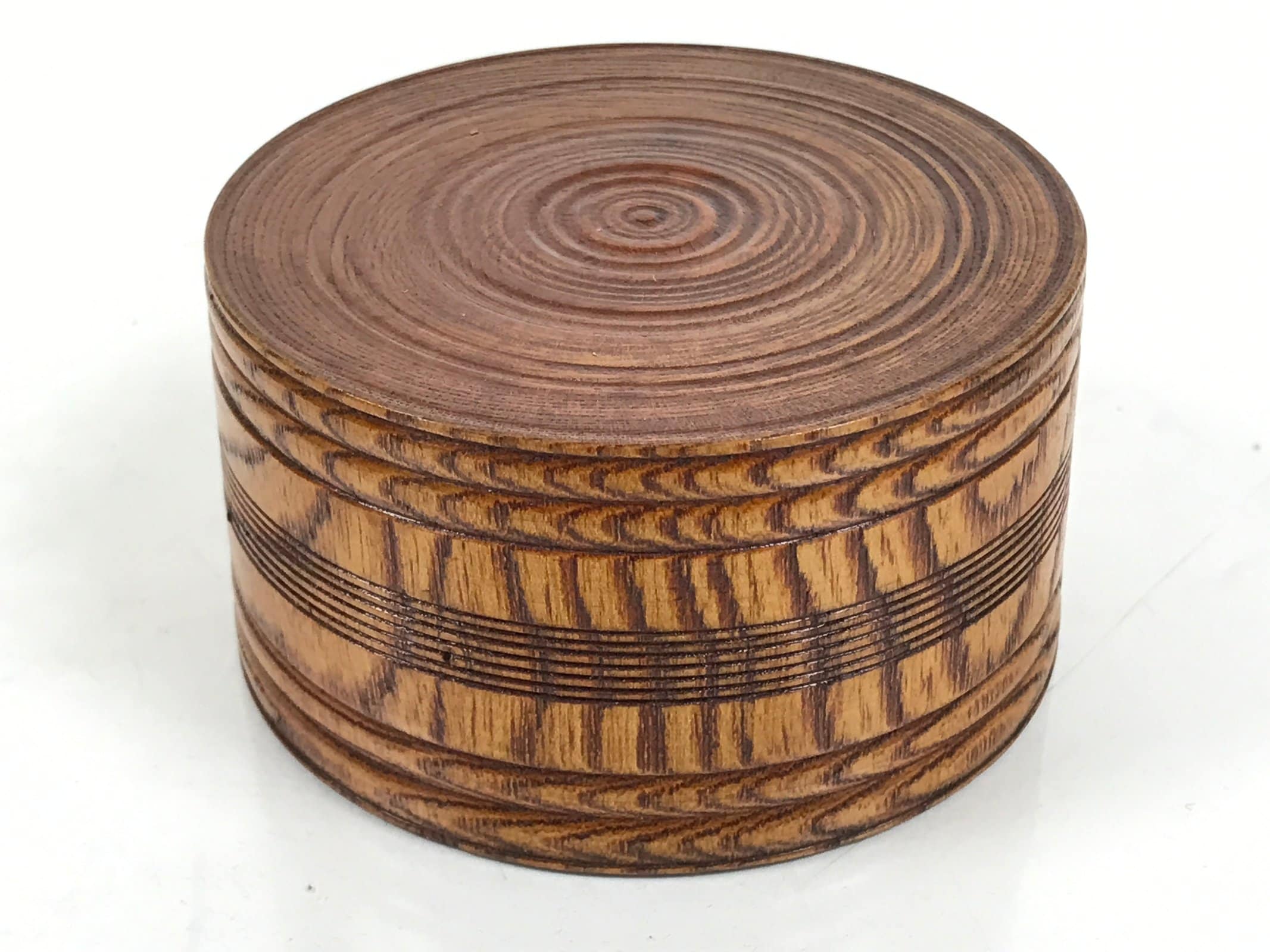 Japanese Brushed Lacquer Wooden Sake Snack Cup Vtg Kobachi Bowl Brown L480