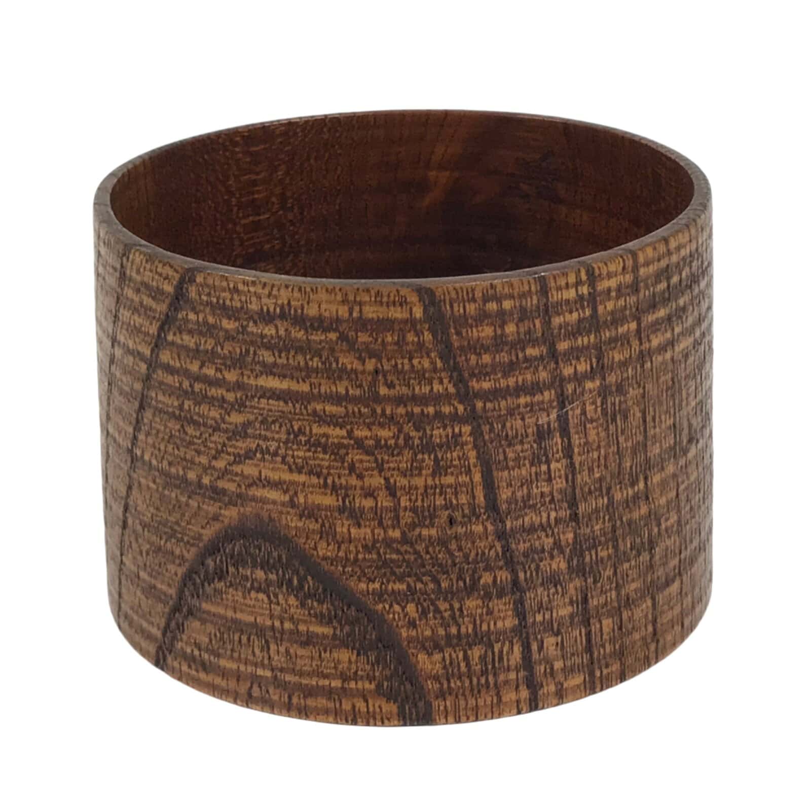 Japanese Brushed Lacquer Wooden Sake Snack Cup Vtg Kobachi Bowl Brown L482