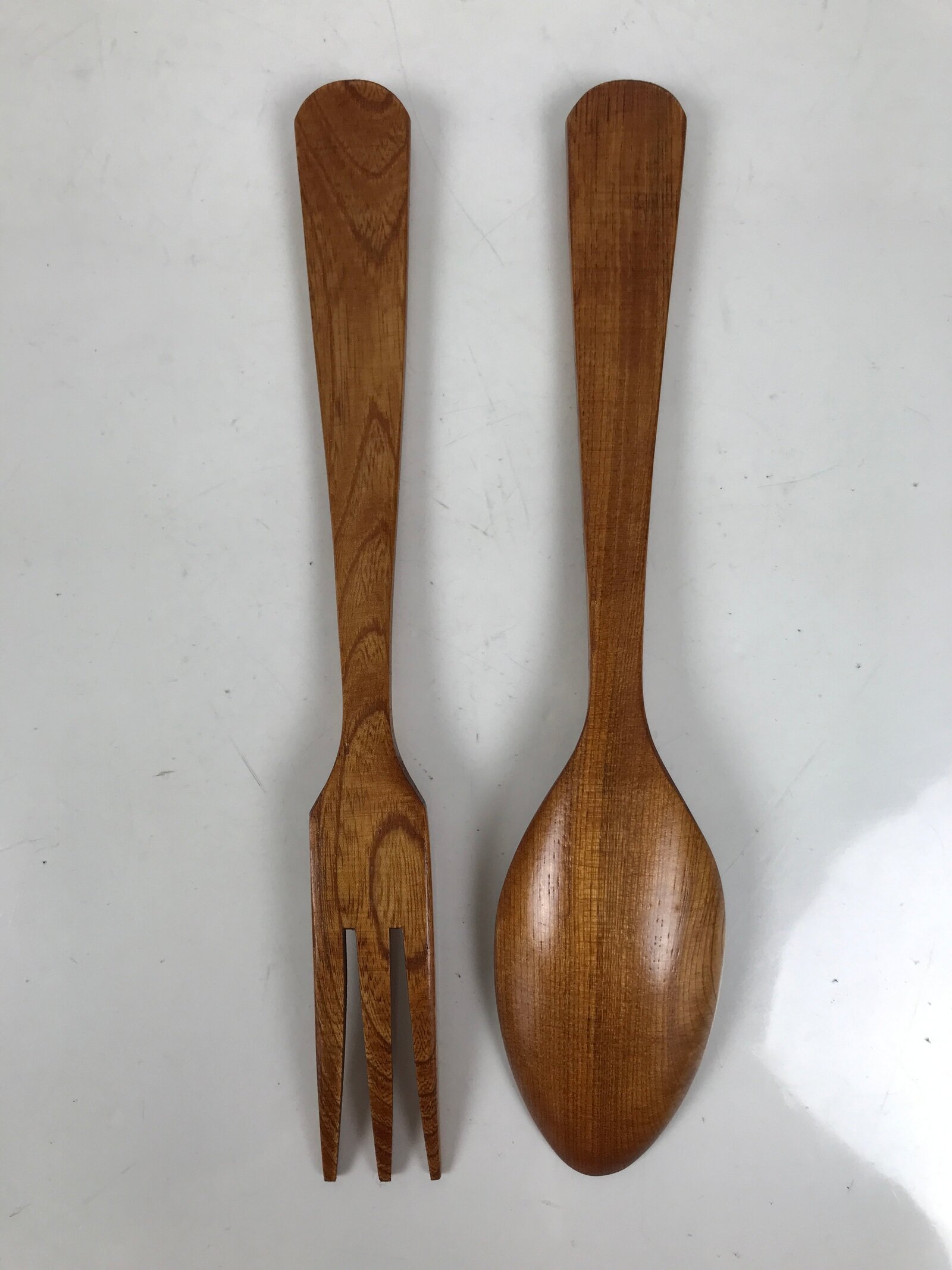 Japanese Brushed Lacquer Wooden Salad Serving Bowl Vtg Dish Utensil Brown LWB134