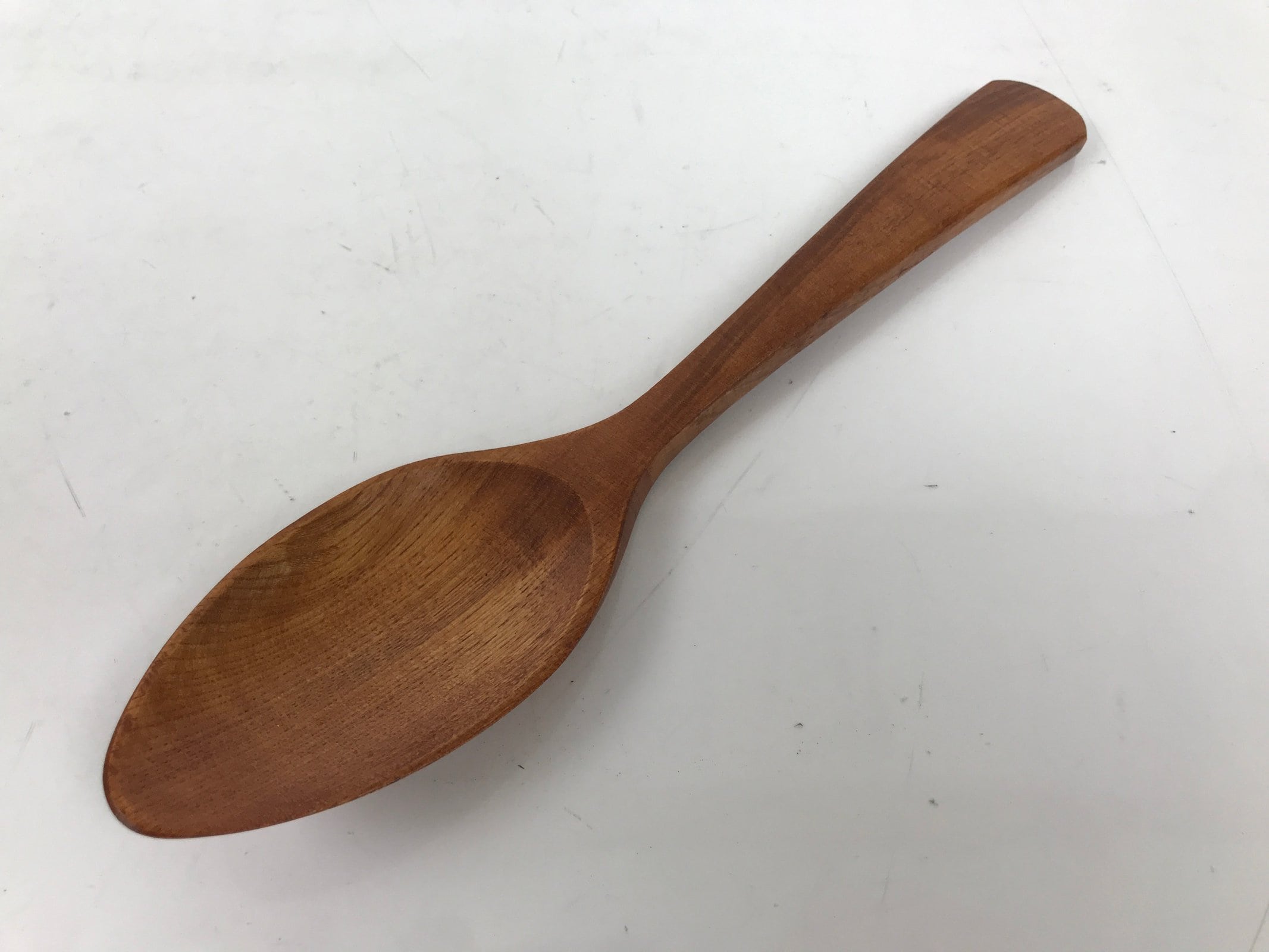 Japanese Brushed Lacquer Wooden Salad Serving Bowl Vtg Dish Utensil Brown LWB134