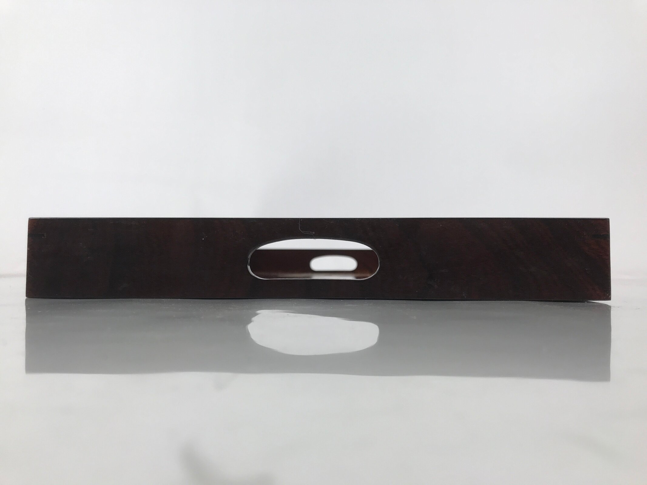 Japanese Brushed Lacquer Wooden Serving Tray Vtg Obon Makie Kikyo Flowers L421