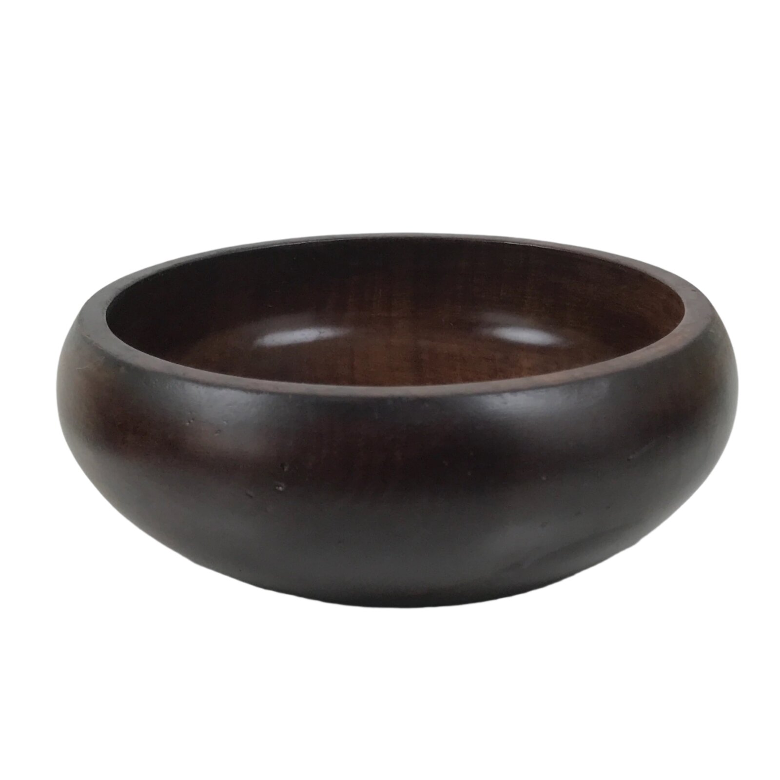 Japanese Brushed Lacquer Wooden Small Bowl Vtg Salad Kobachi Dish Brown L439