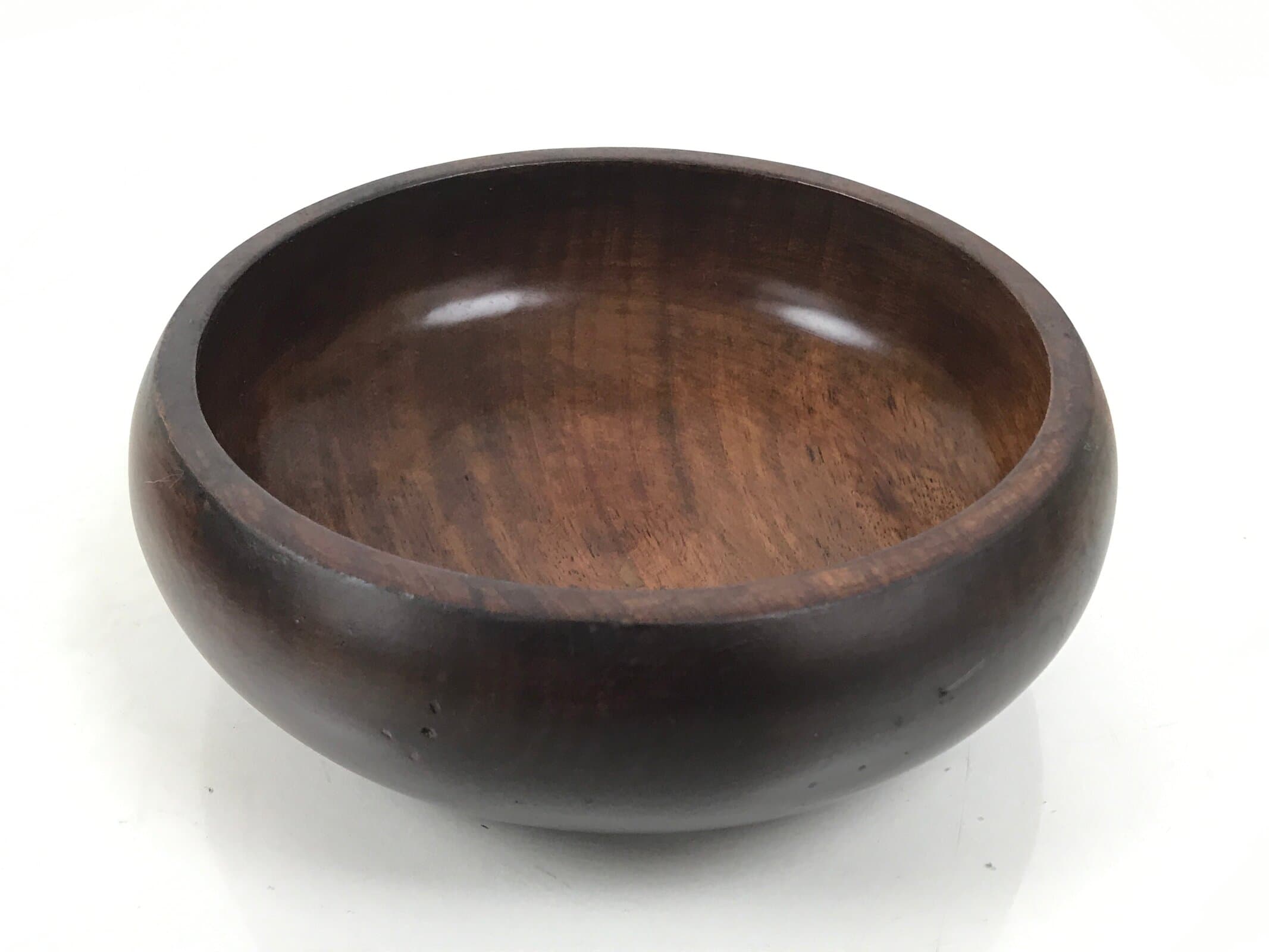 Japanese Brushed Lacquer Wooden Small Bowl Vtg Salad Kobachi Dish Brown L439