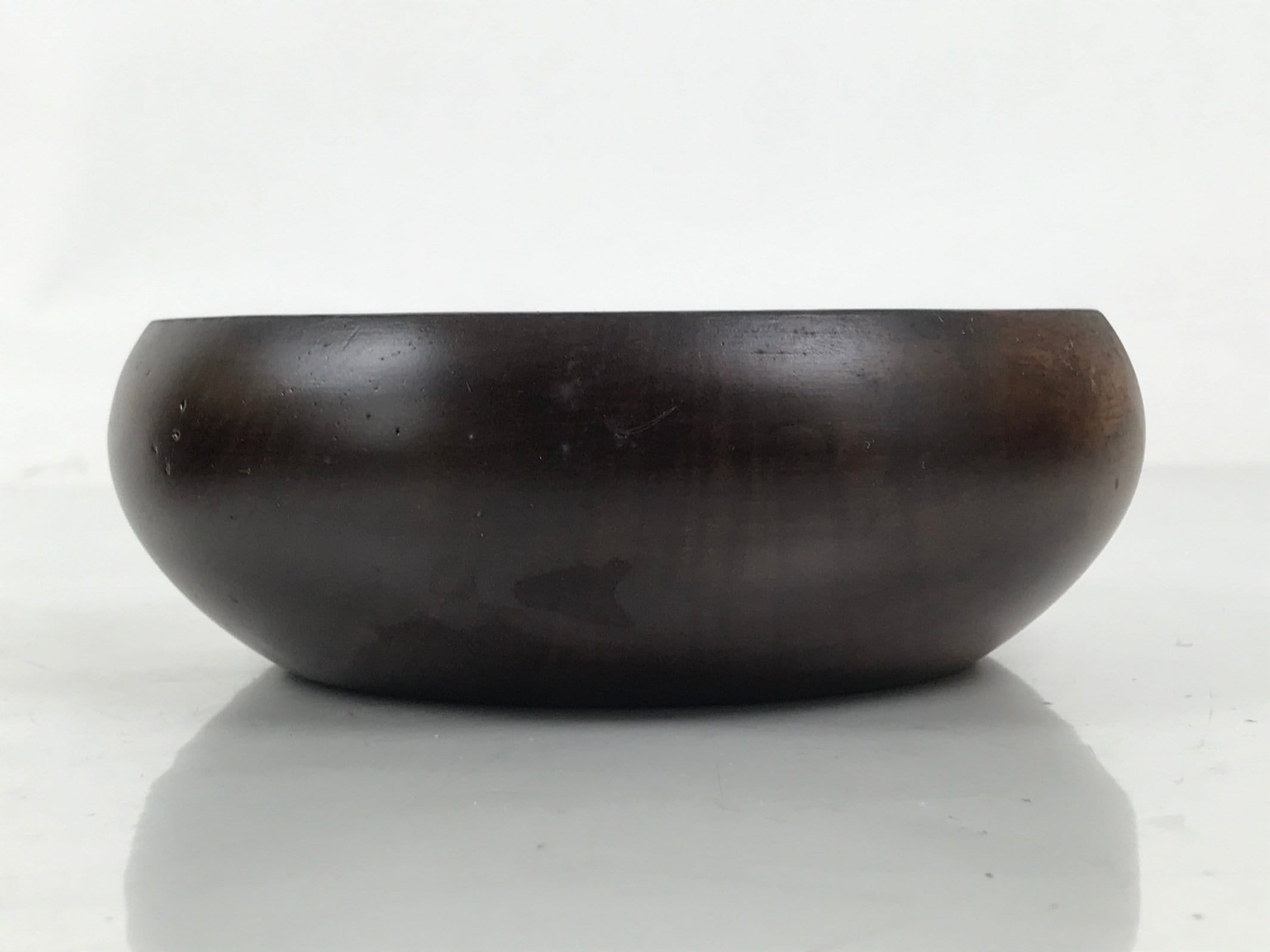 Japanese Brushed Lacquer Wooden Small Bowl Vtg Salad Kobachi Dish Brown L439