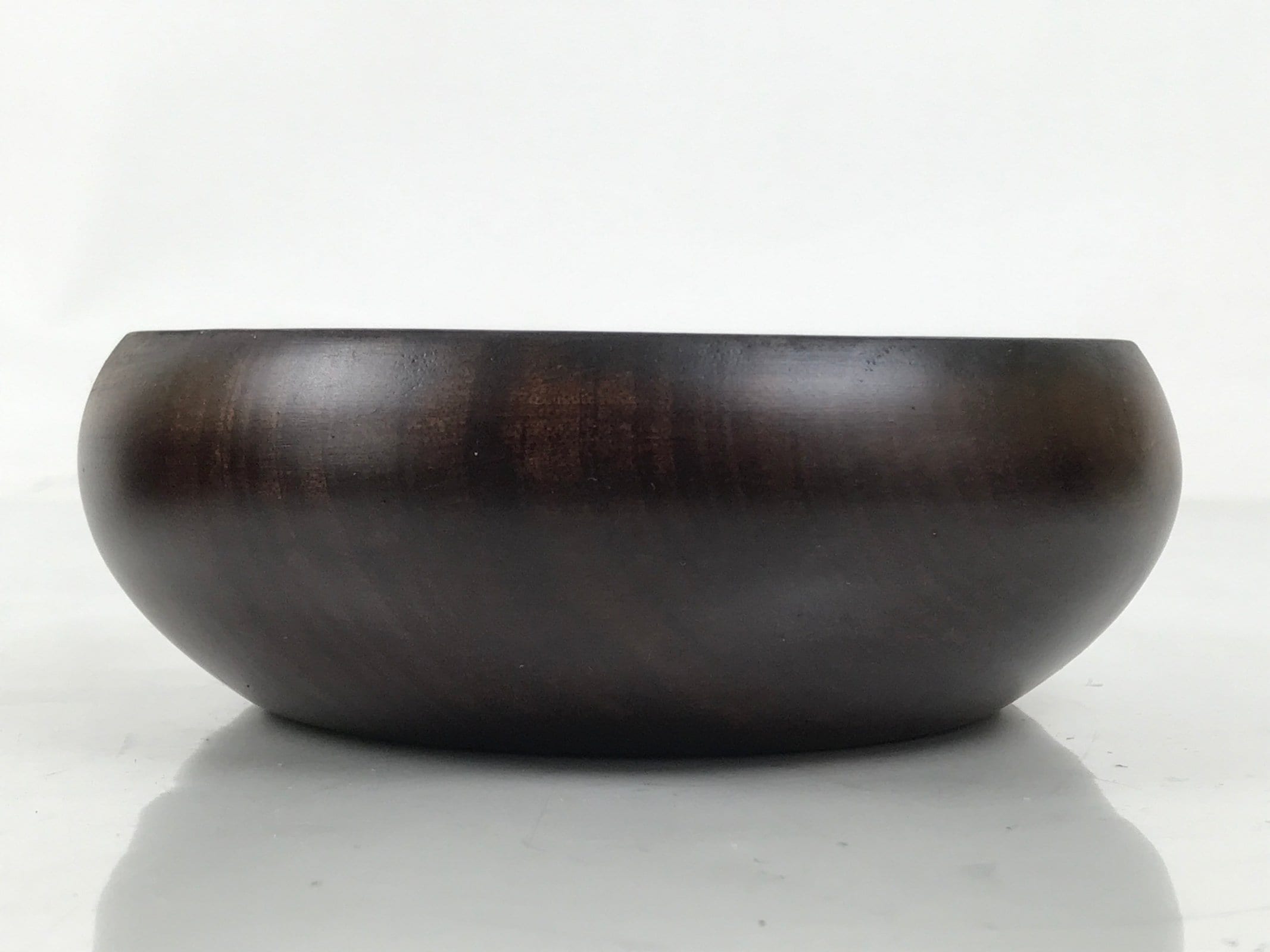 Japanese Brushed Lacquer Wooden Small Bowl Vtg Salad Kobachi Dish Brown L439