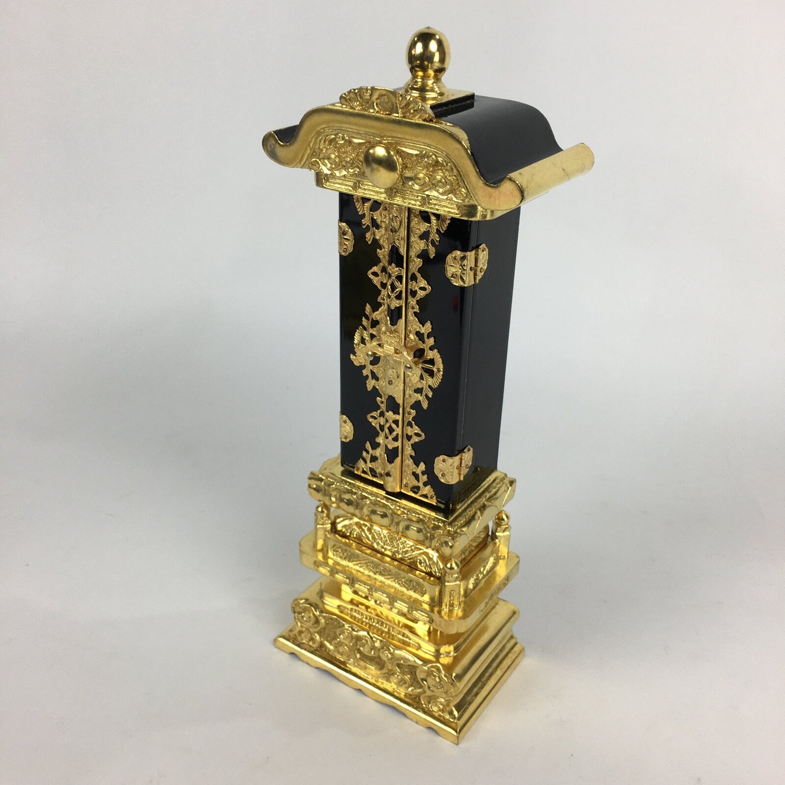 Japanese Buddhism Spiritual Tablet Buddhist Altar Vtg Wood Lacquer Ihai BU529