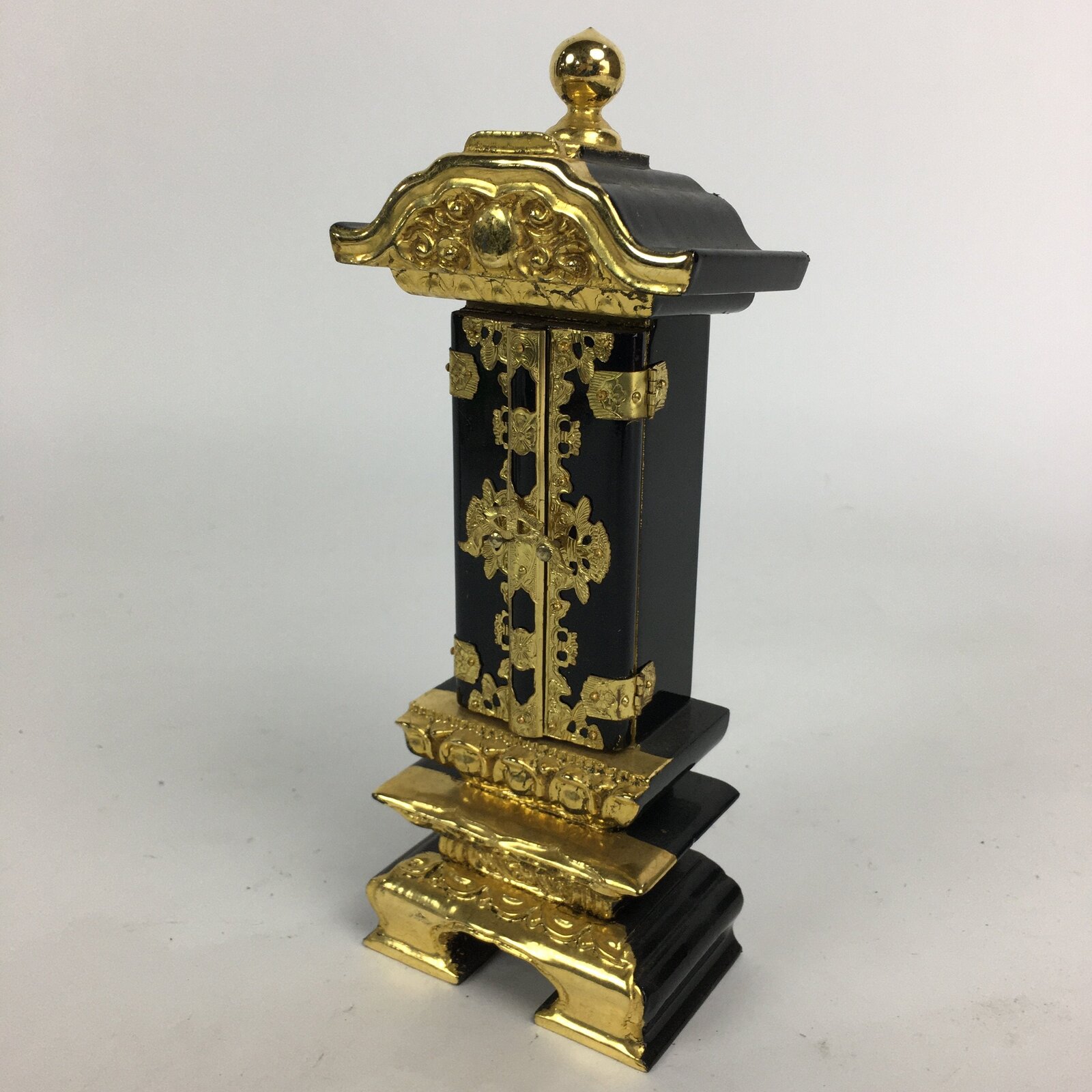 Japanese Buddhism Spiritual Tablet Buddhist Altar Vtg Wood Lacquer Ihai BU536