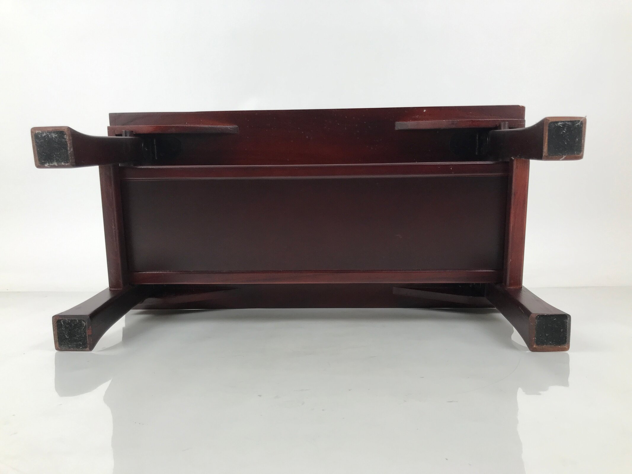 Japanese Buddhist Altar Brushed Lacquer Folding Kyozukue Offering Table BA707