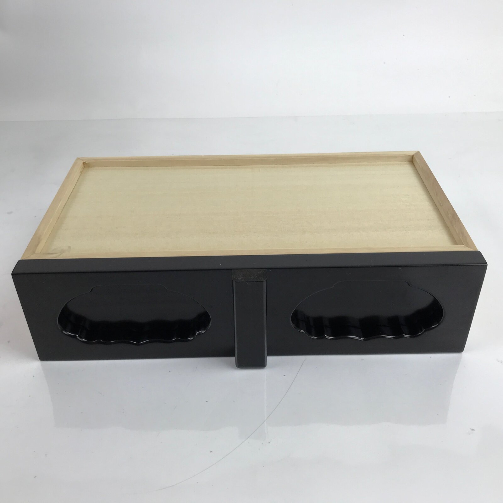 Japanese Buddhist Altar Brushed Lacquer Wood Offering Table Vtg Kyozukue BA373