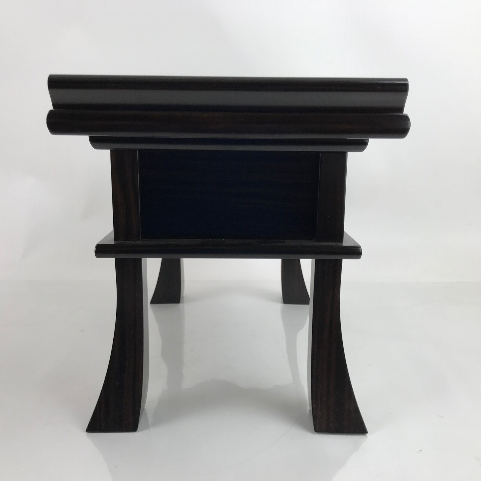 Japanese Buddhist Altar Brushed Lacquer Wood Offering Table Vtg Kyozukue BA373