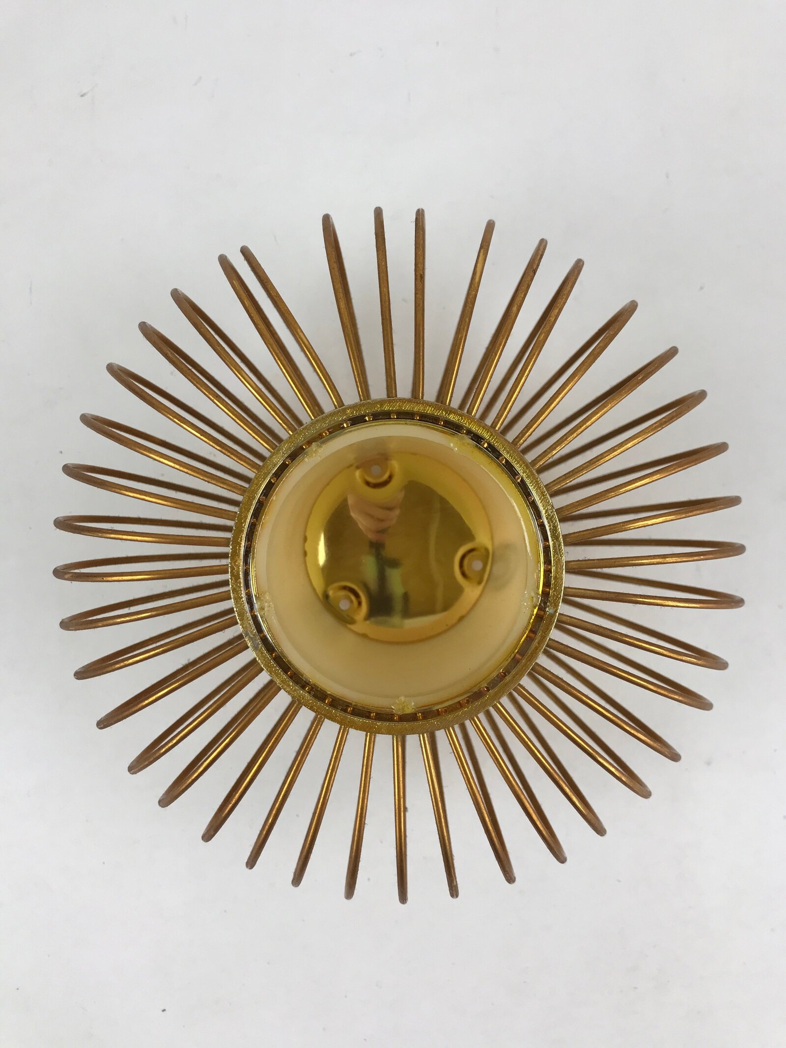 Japanese Buddhist Altar Butsudan Light Shade Vtg Bird Metal Gold Parts BA6