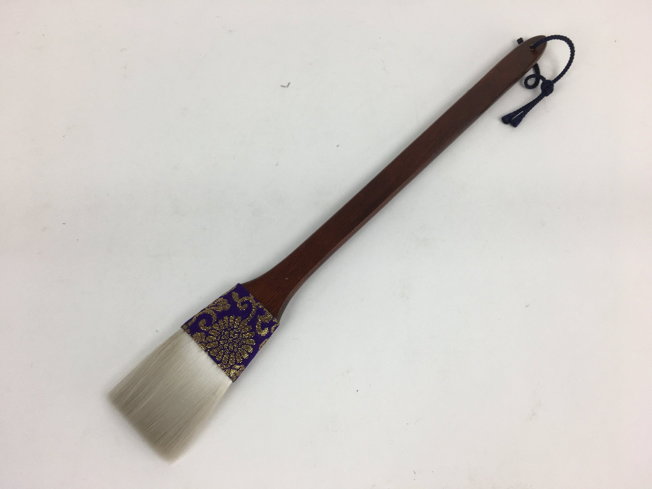 Japanese Buddhist Altar Cleaning Brush Vtg Soft Brush White Wood Handle BU591