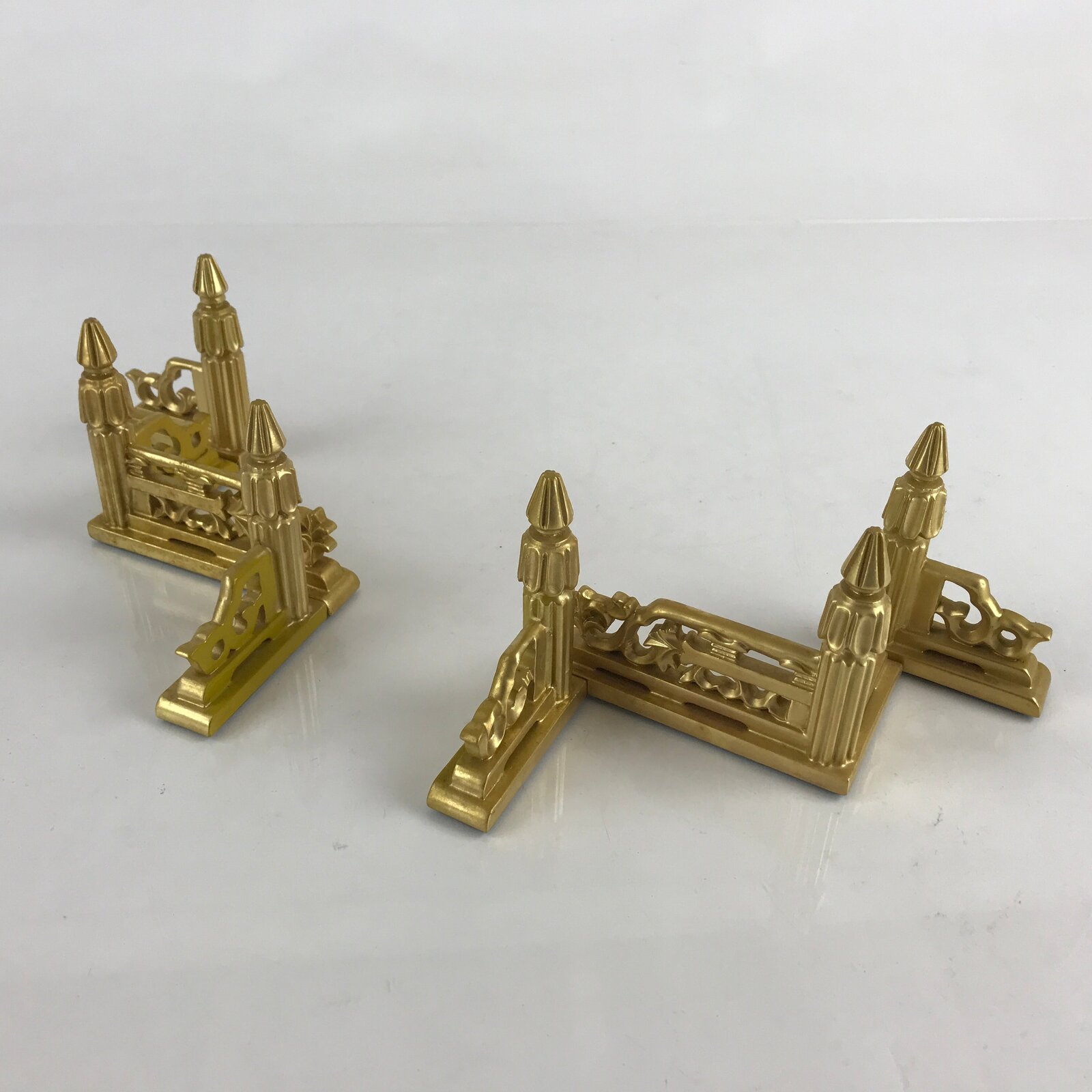 Japanese Buddhist Altar Decorative Part Vtg Spare Parts 6pc Resin Gold Fence BU8