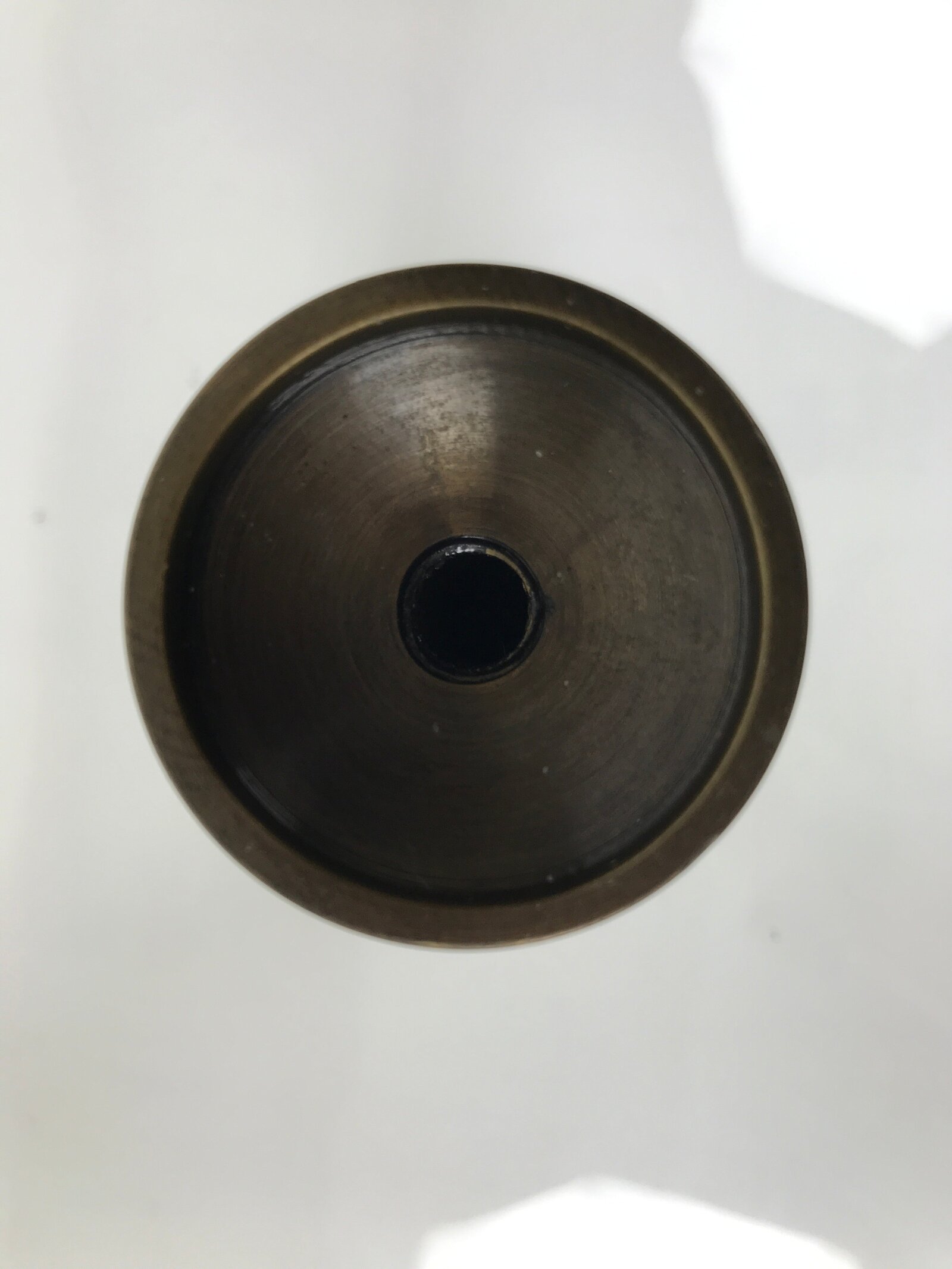 Japanese Buddhist Altar Fitting Brass Candle Stand Vtg Metal Shokudai Gold BA774